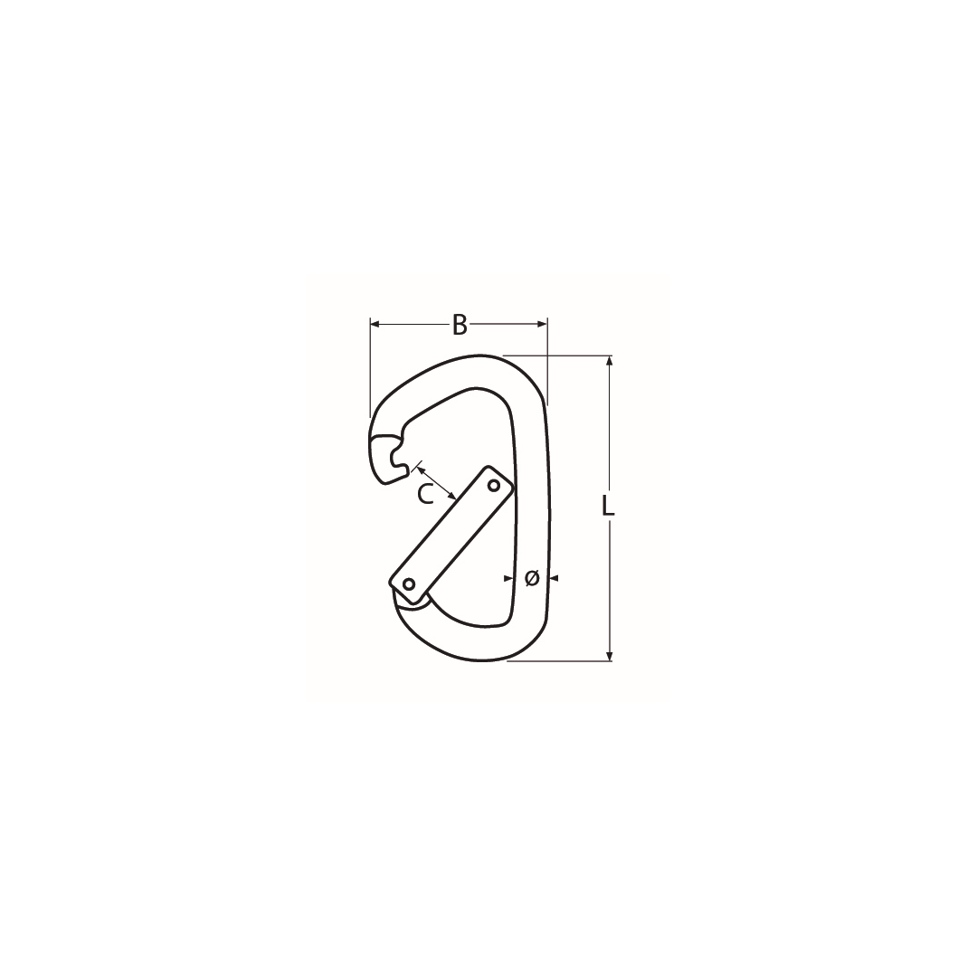 Alu-Karabinerhaken Alu  12x112mm