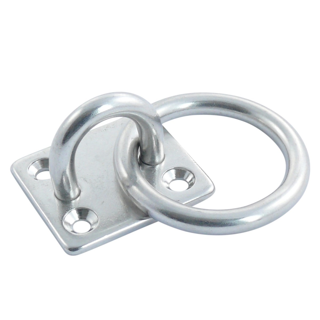 Square pad eye with ring A4  35x40mm, ring 5x30mm