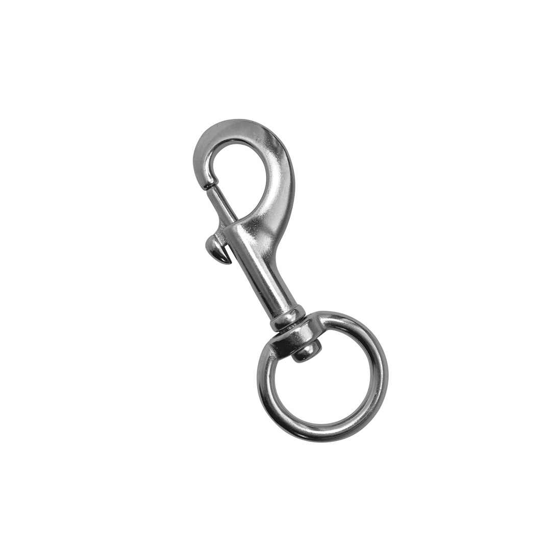 Swivel eye bolt snap with round eye A4  120mm
