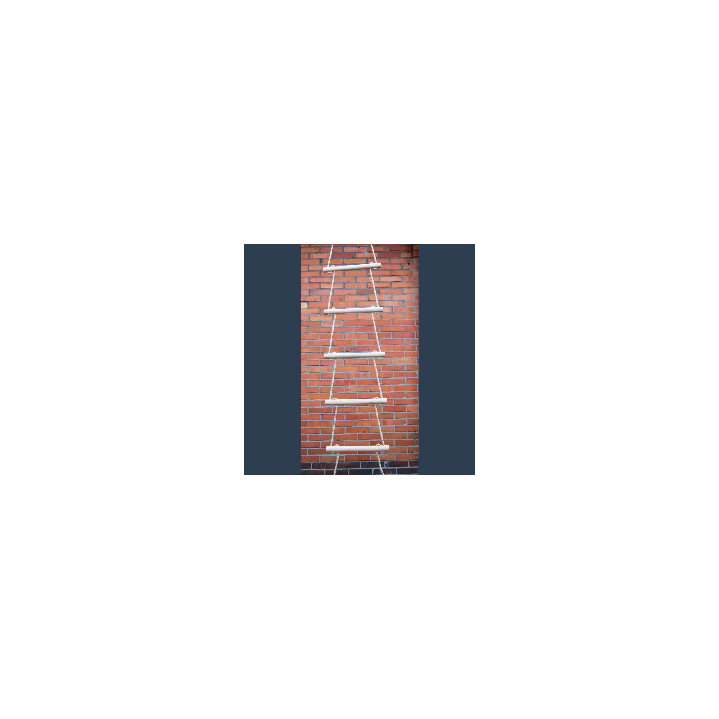 Polyhanfseile 12mm Strickleiter mit Eschenholz-Sprossen 2,5m lange Leiter 