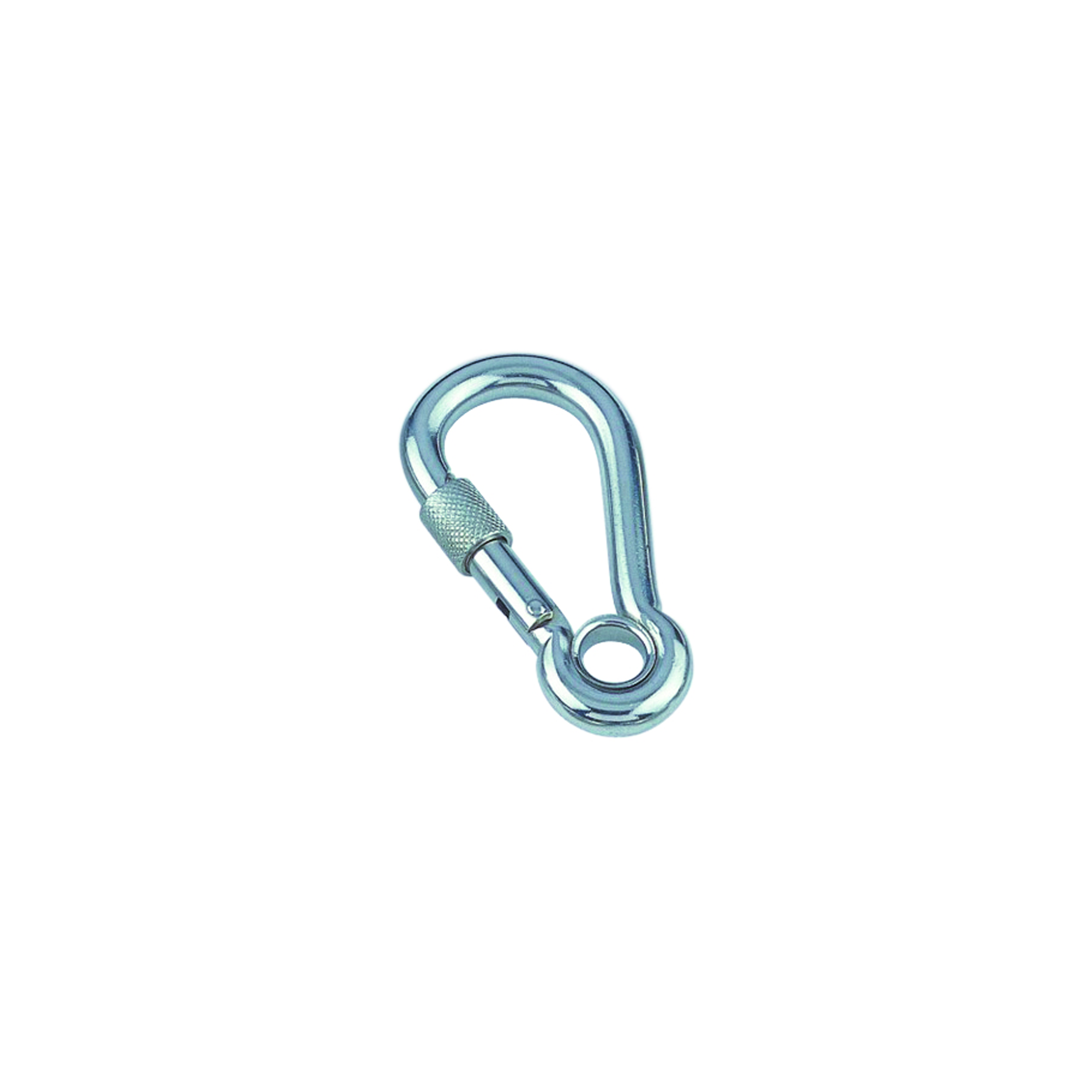 10 STCK / PCS. Spring hook with screw sleeve and eyelet A4  4x40mm
