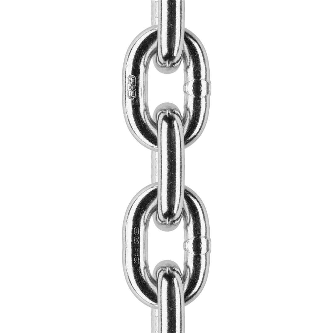 Chain short-link, similar to DIN 766 A4 8mm (1m) Made in Germany