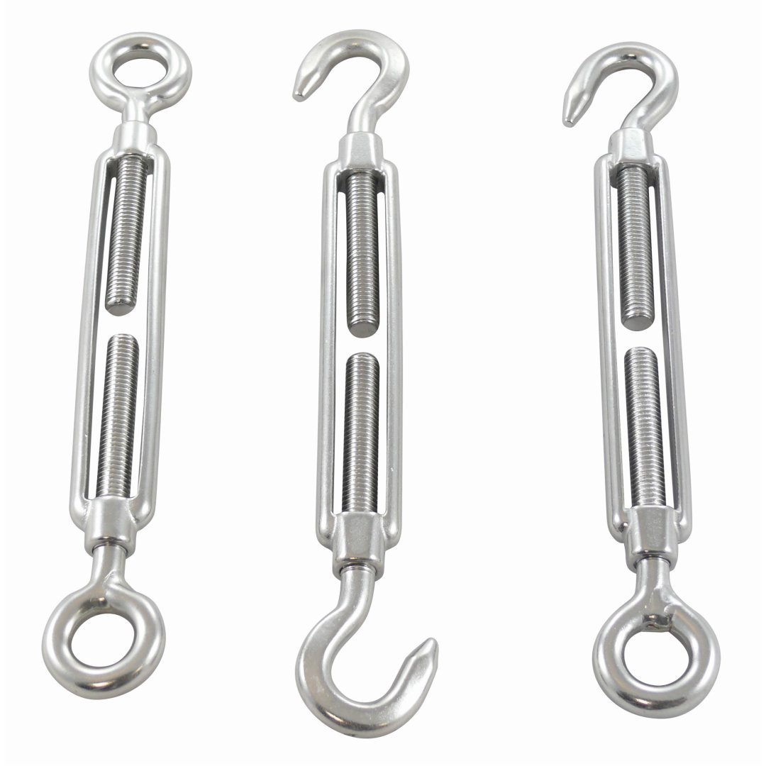 10 STCK / PCS. Spannschloss A4  M8, Auge-Auge