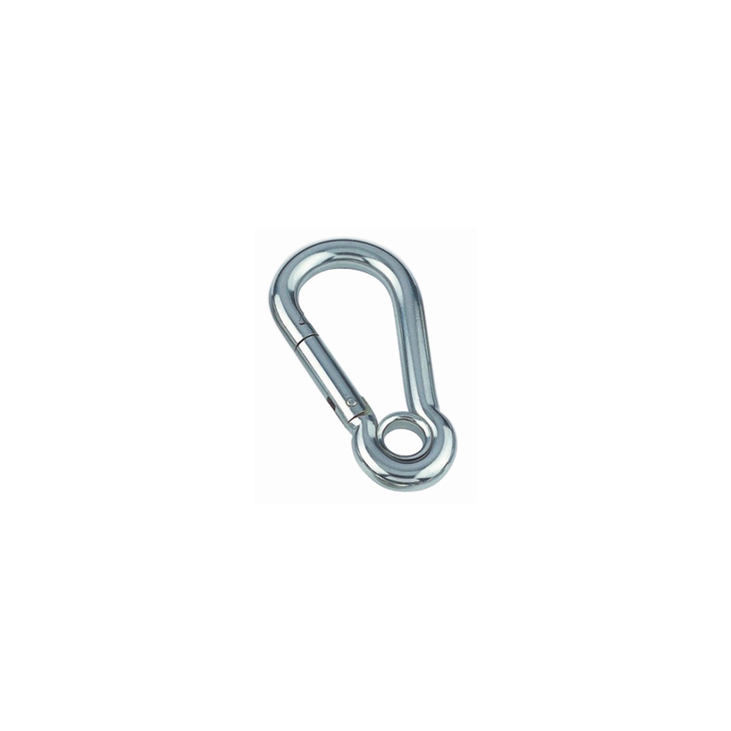10 STCK / PCS. Spring hook with eyelet A4 4x40mm