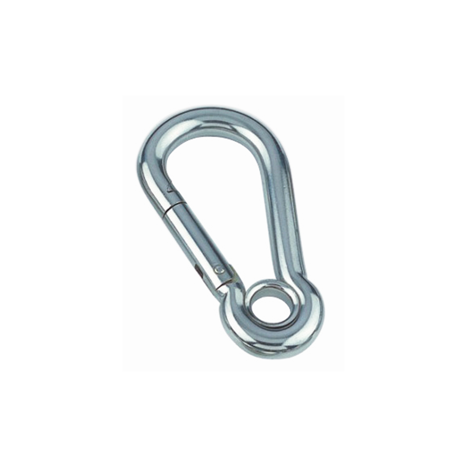 10 STCK / PCS. Spring hook with eyelet A4  9x90mm