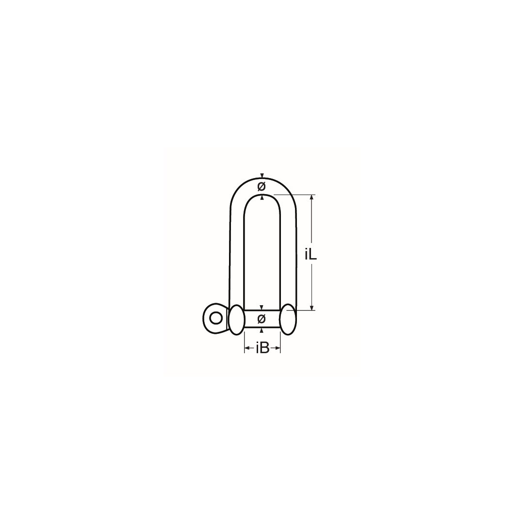 10 STCK / PCS. Rundschäkel, lang A4  6mm
