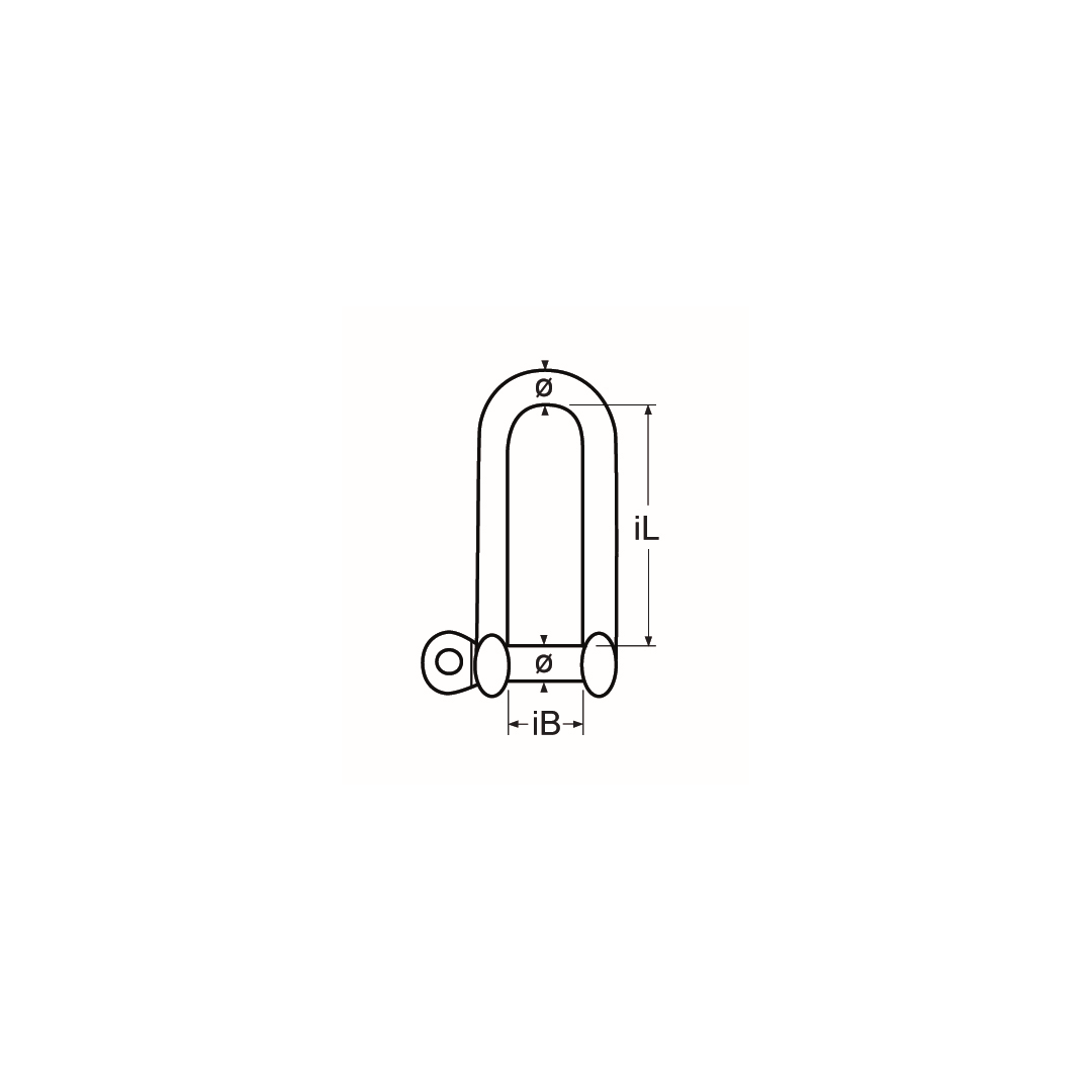 10 STCK / PCS. D-shackle, long A4  6mm