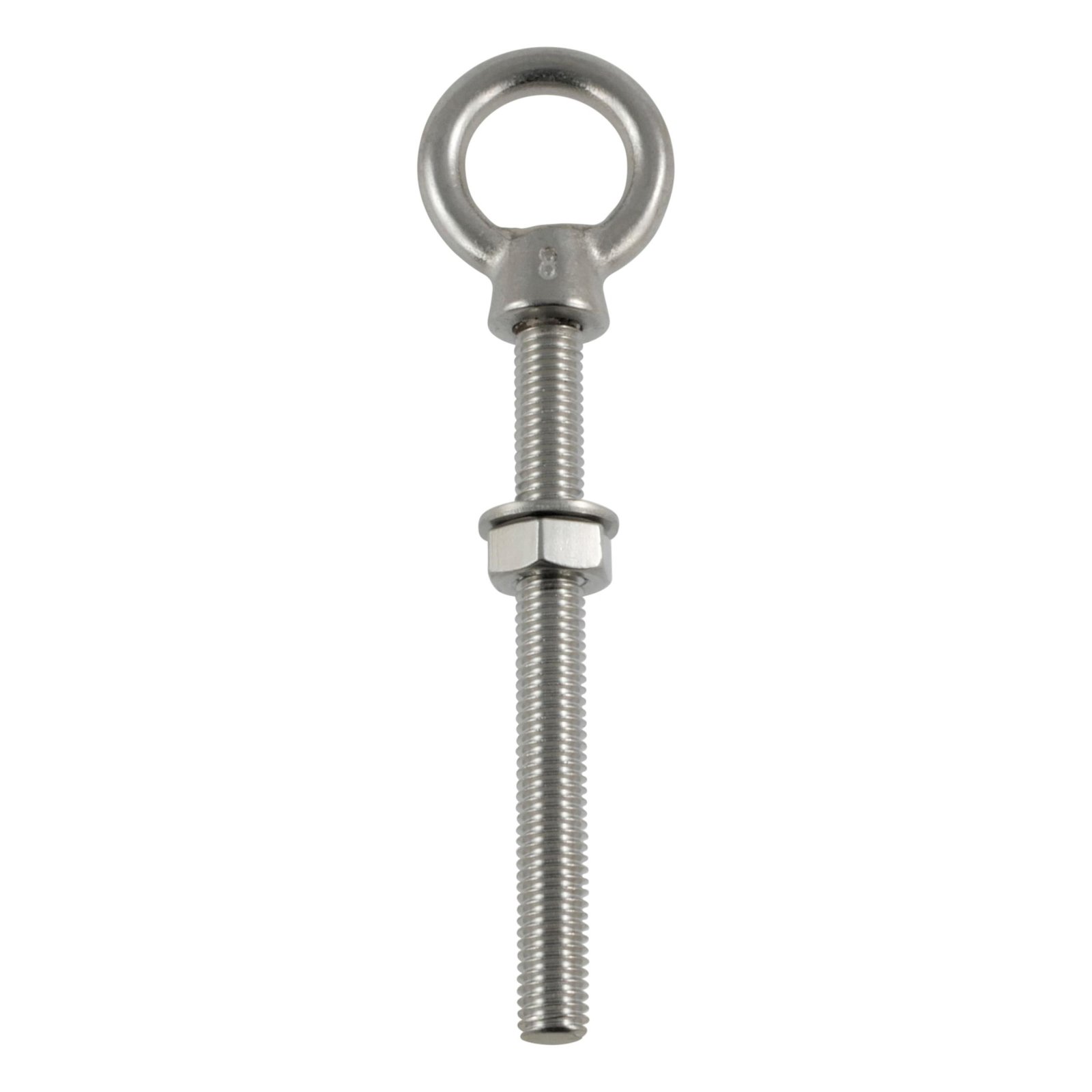 10 STCK / PCS. Eye bolt with metr. thread A4  M12x120mm full thread