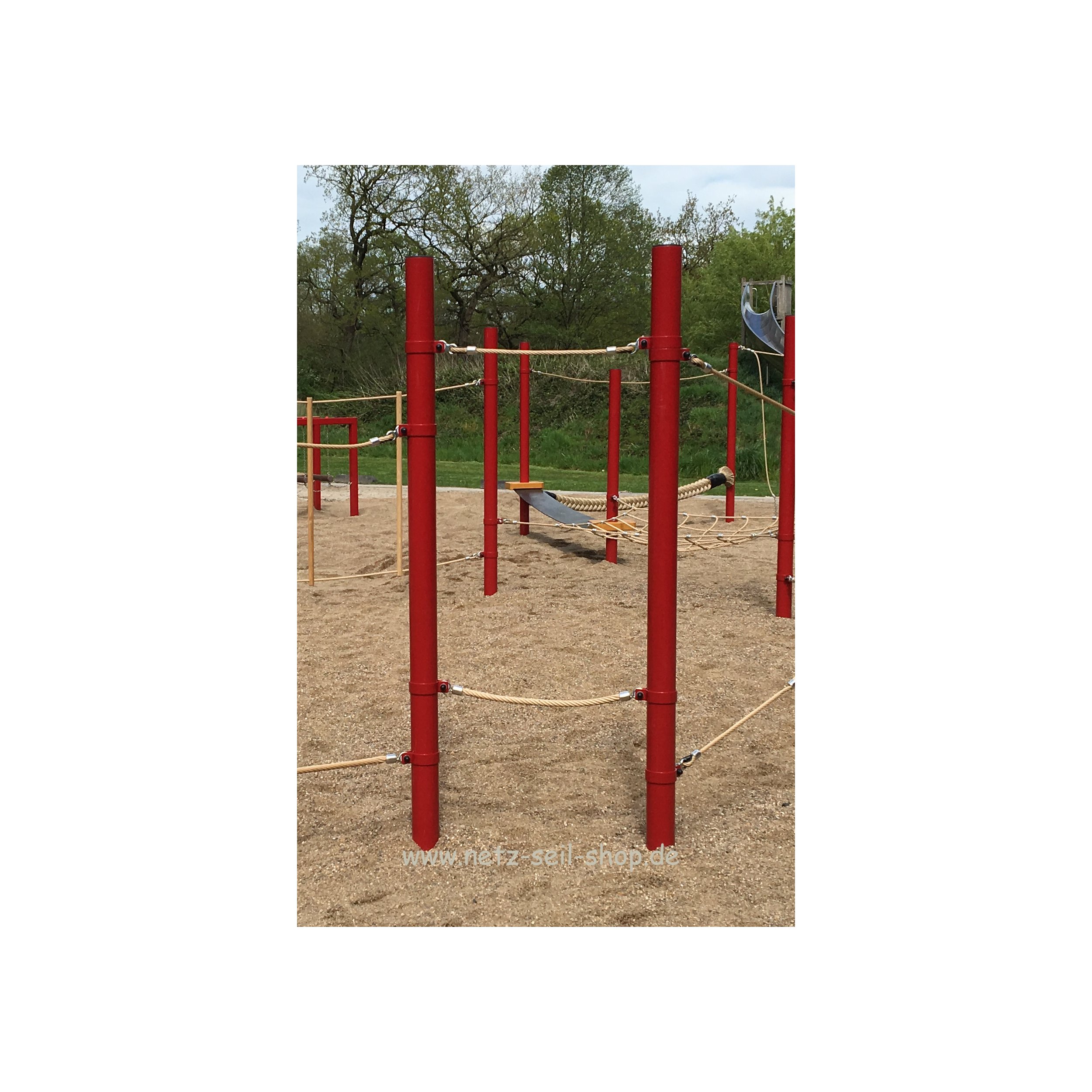 Standpfosten aus Stahl Ø 102 mm Länge 2,00 m