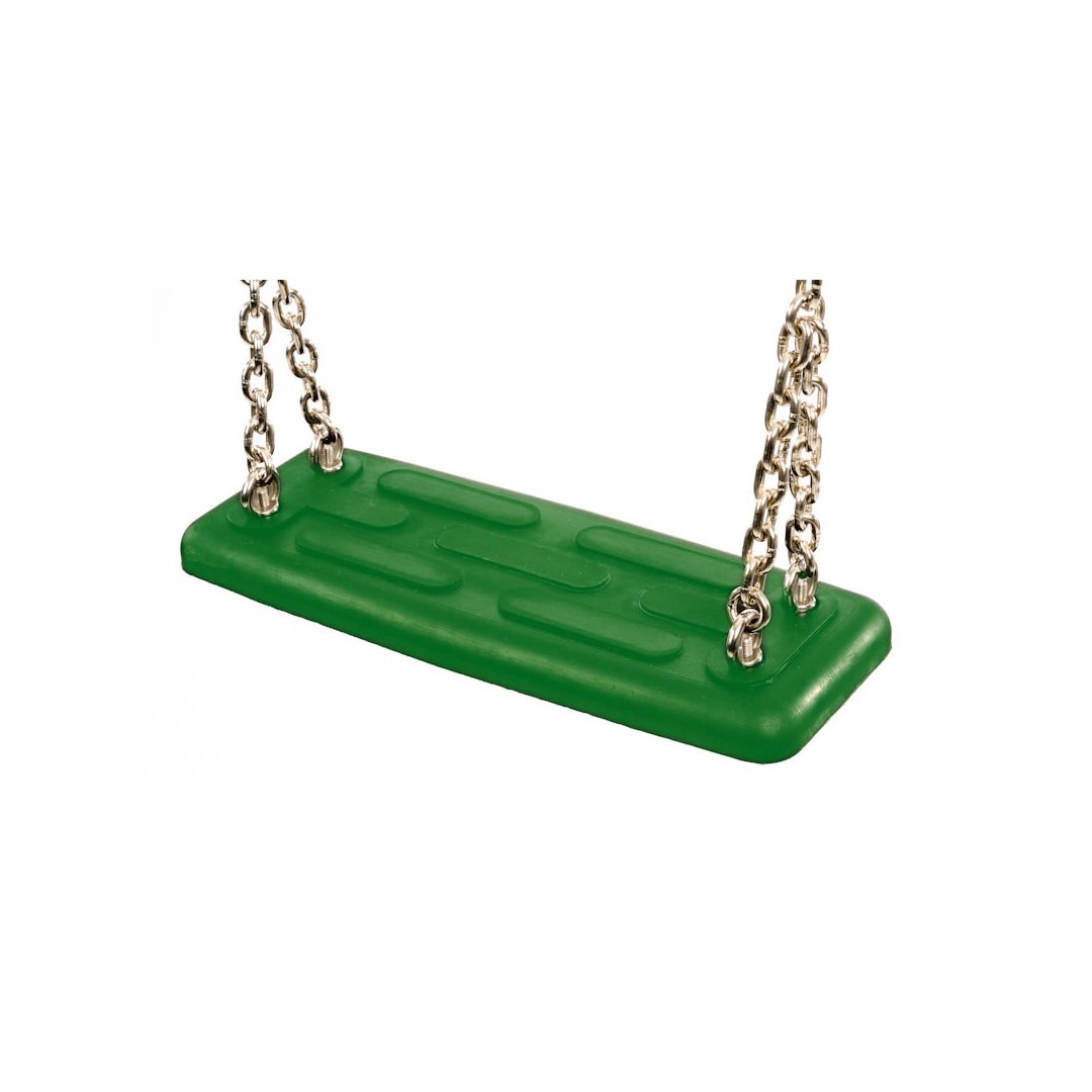 Commercial safety rubber swing seat type 1A green without chains