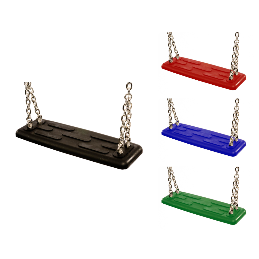 Commercial safety rubber swing seat type 1A green without chains