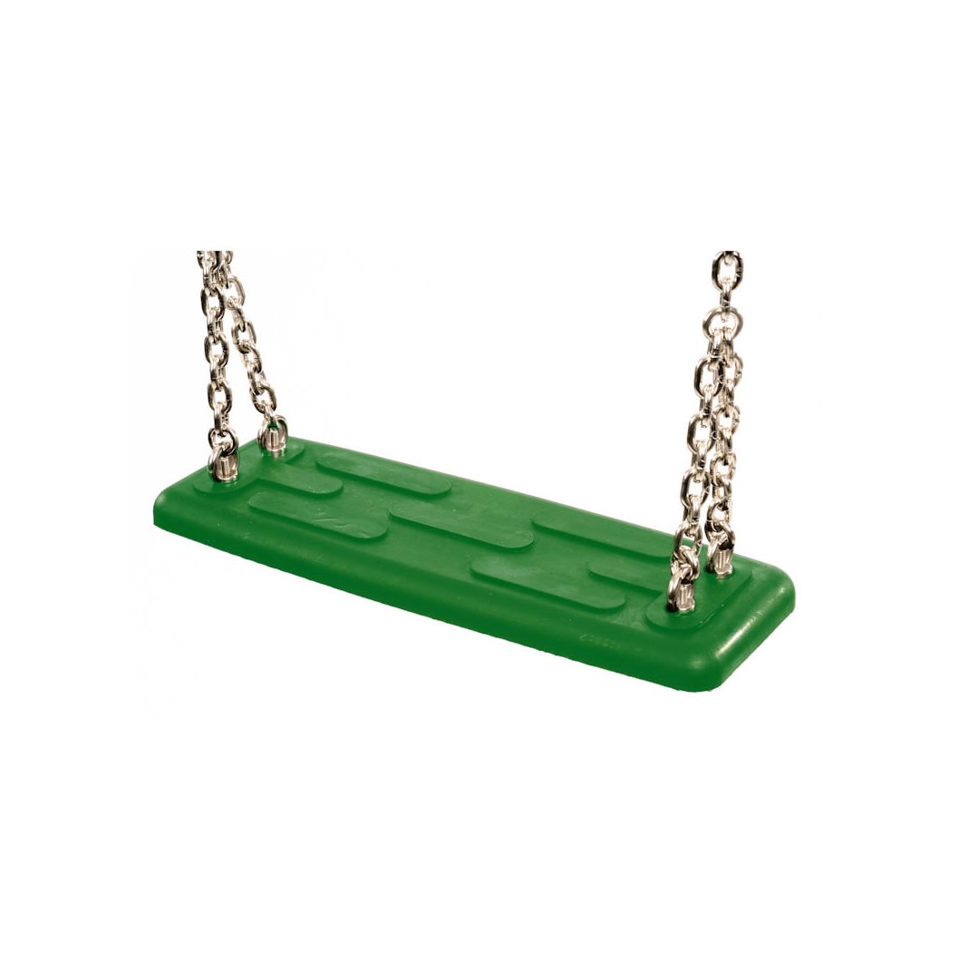 Commercial safety rubber swing seat type 1A green without chains