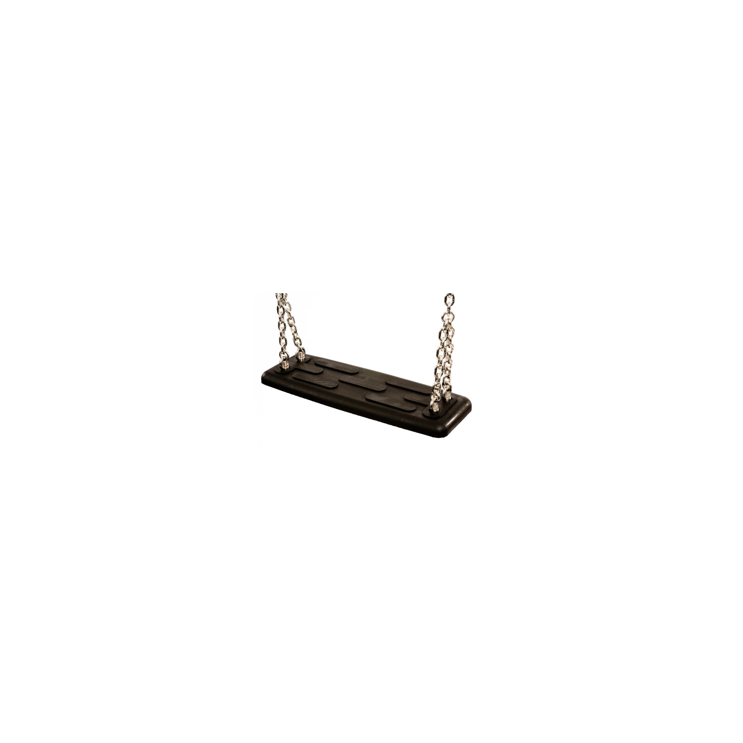 Commercial safety rubber swing seat type 1A black Hot-dip galvanised 200 cm