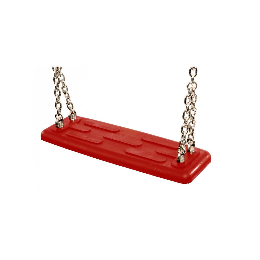 Commercial safety rubber swing seat type 1A red stainless steel AISI 316 200 cm
