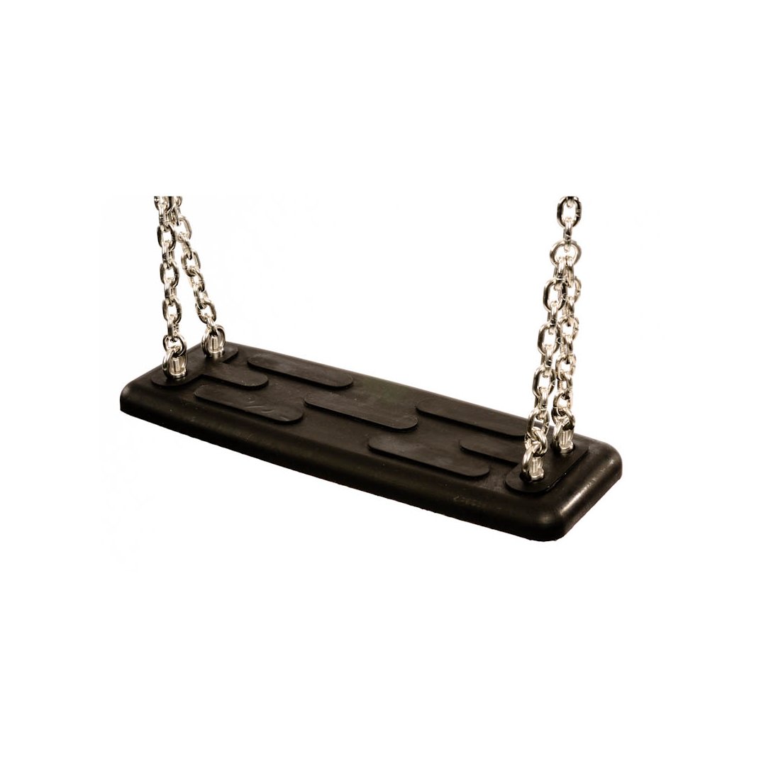 Commercial safety rubber swing seat type 2A black without chains without chains