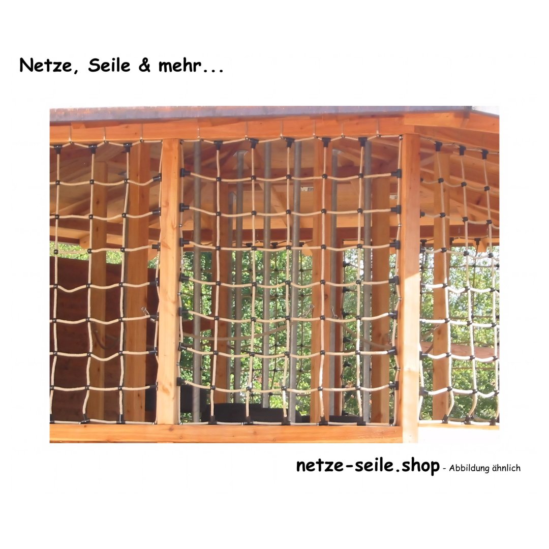 Filet à grimper en corde dHercule de Ø 16 mm, # 250 mm de maille avec nœuds sphériques