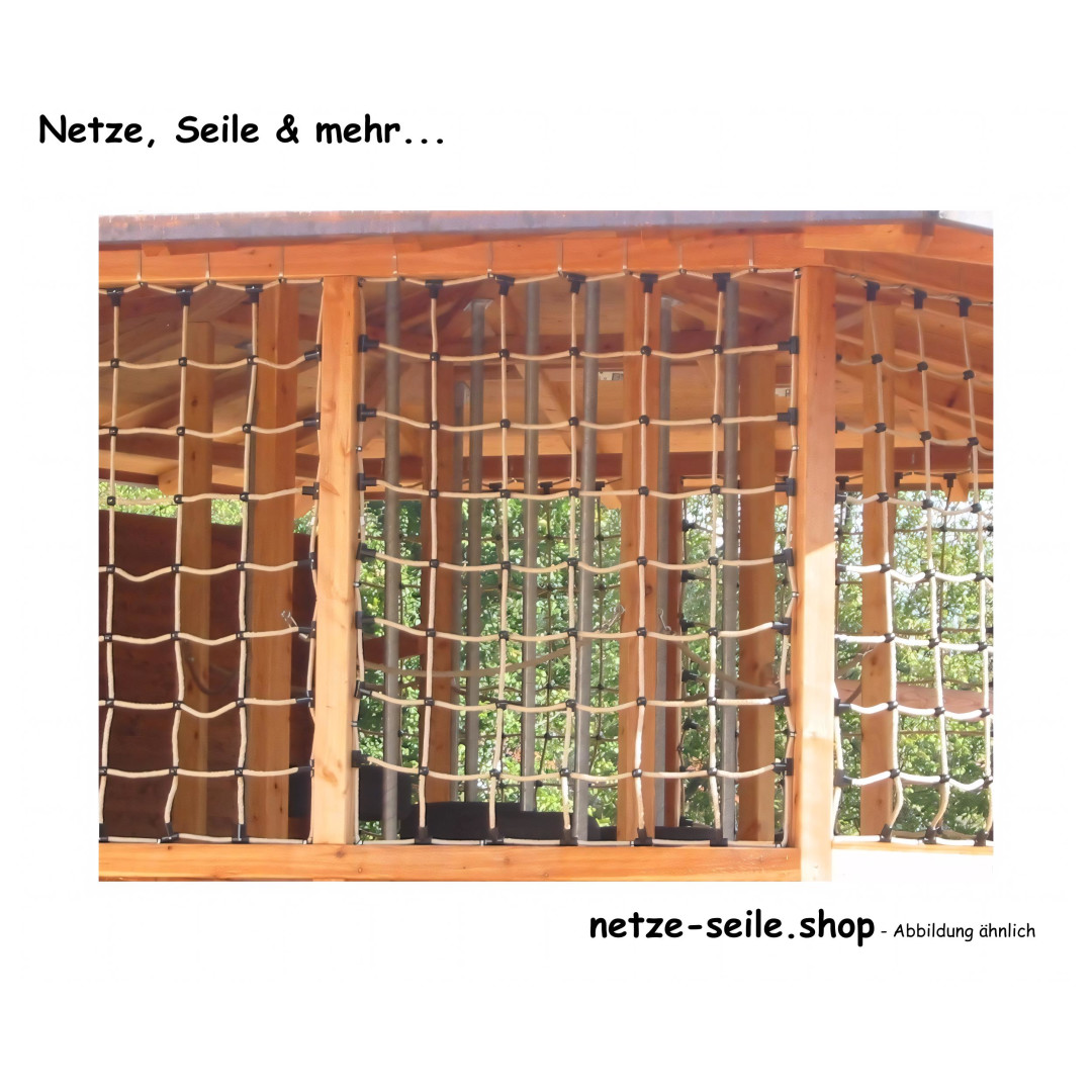 Filet à grimper en corde dHercule de Ø 16 mm, # 250 mm de maille avec nœuds sphériques