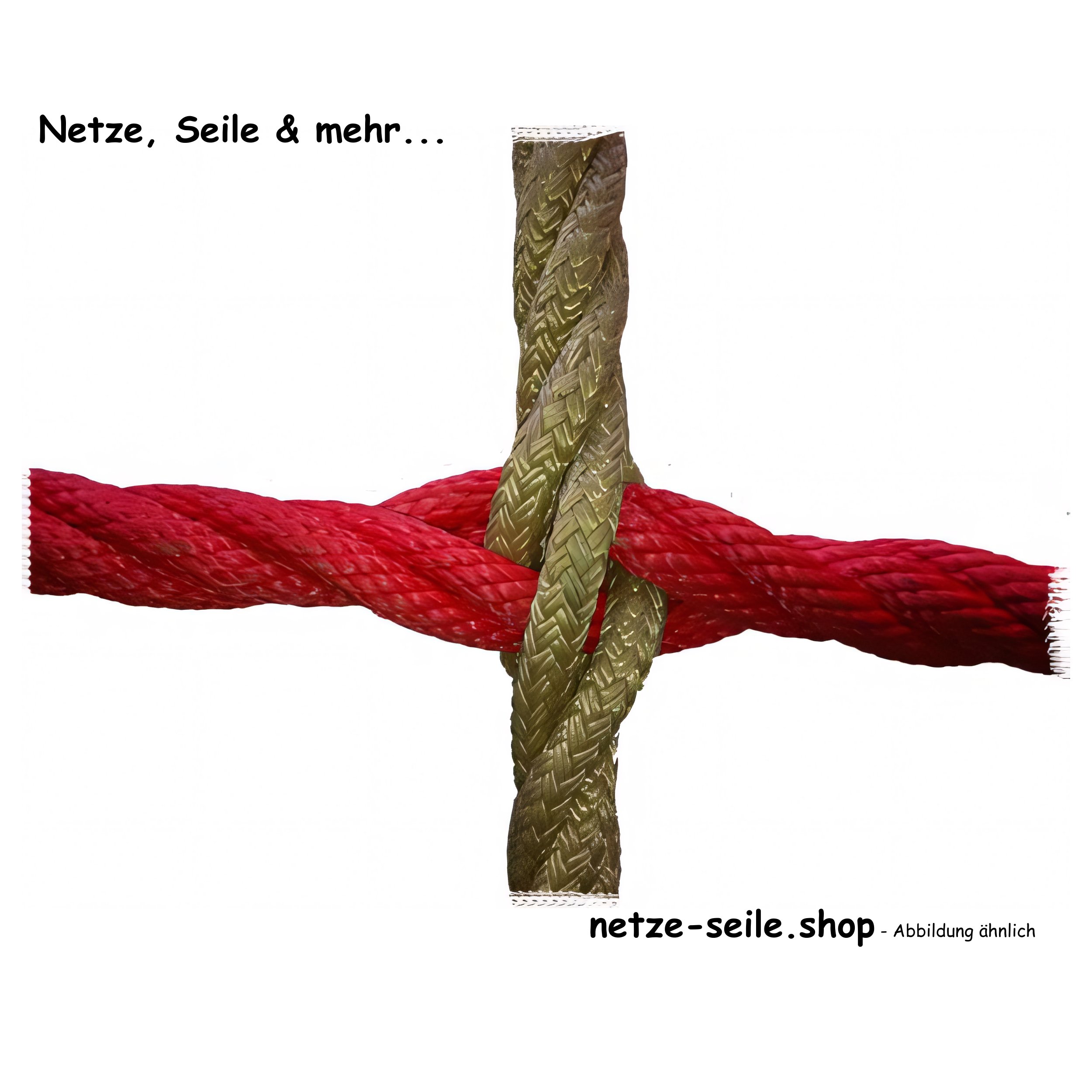 Kletternetz aus Ø 16 mm Herkulestau, # 350 mm Maschenweite, Knoten handverspleißt