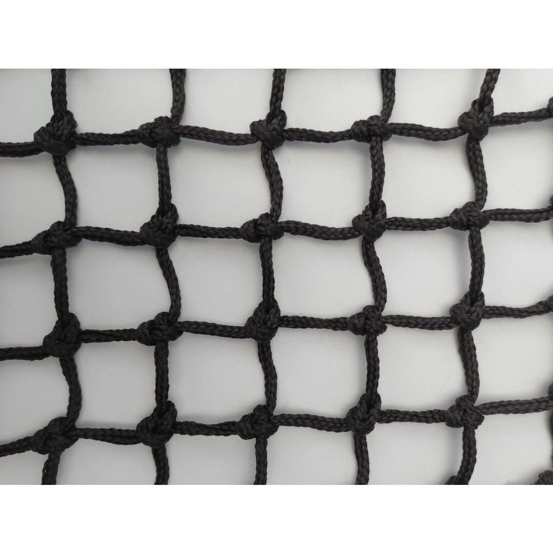 PP net -- knotted -- # 45 mm mesh size Ø 5 mm yarn thickness, colour black