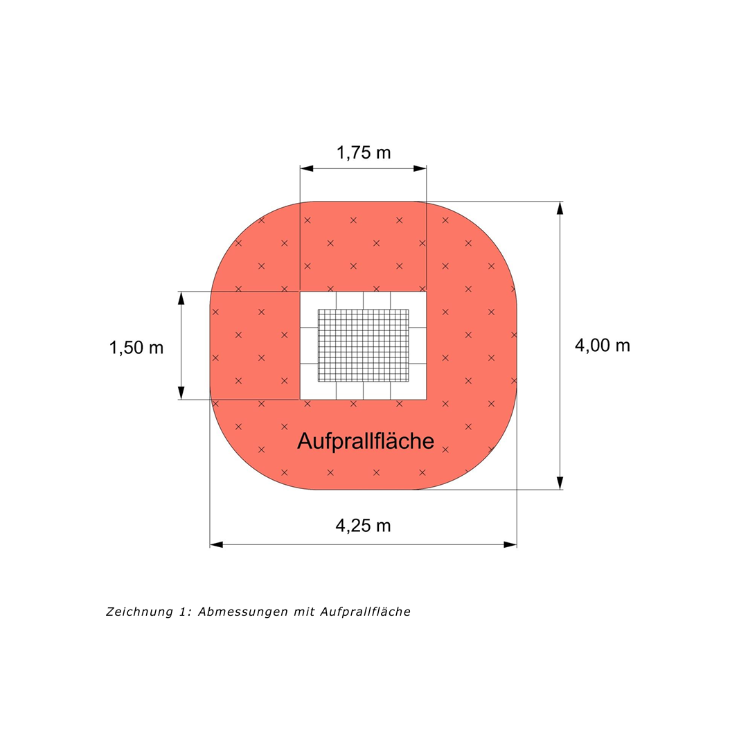 Jump S Trampoline 1.50 x 1.75 m