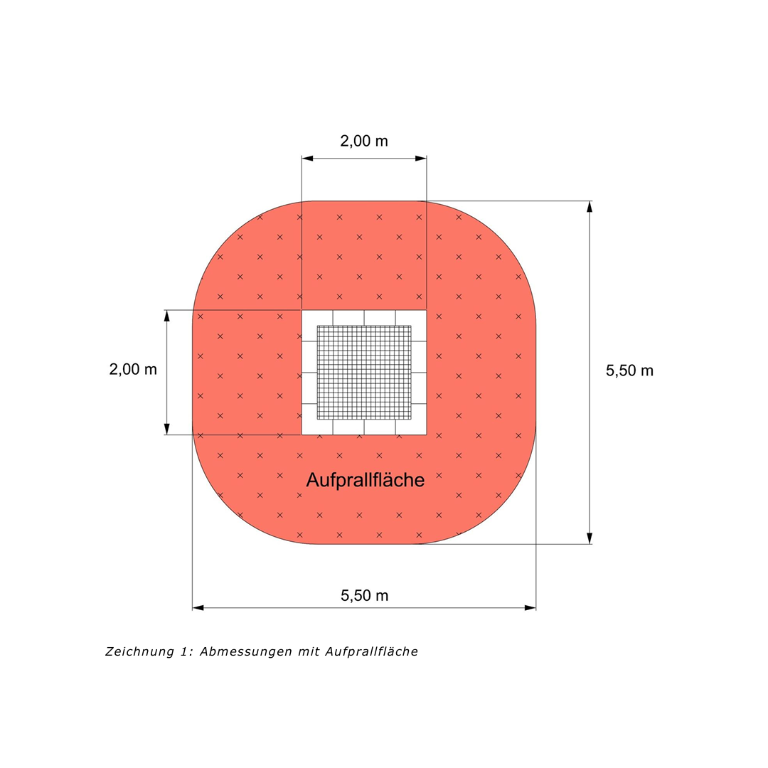 Jump M Trampoline 2.00 m x 2.00 m