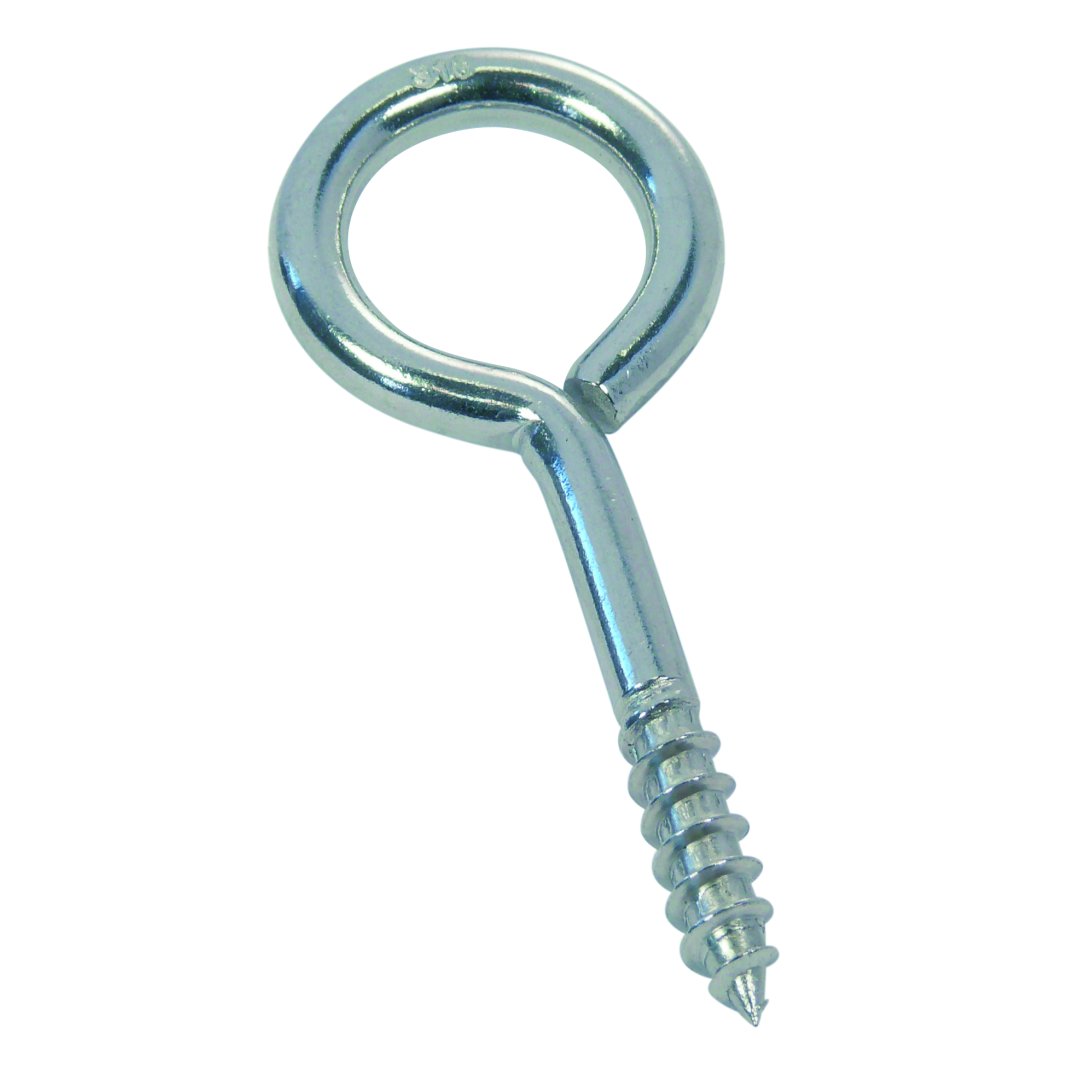 10 STCK / PCS. Screw eye with wood thread A4 3.9x30mm,...