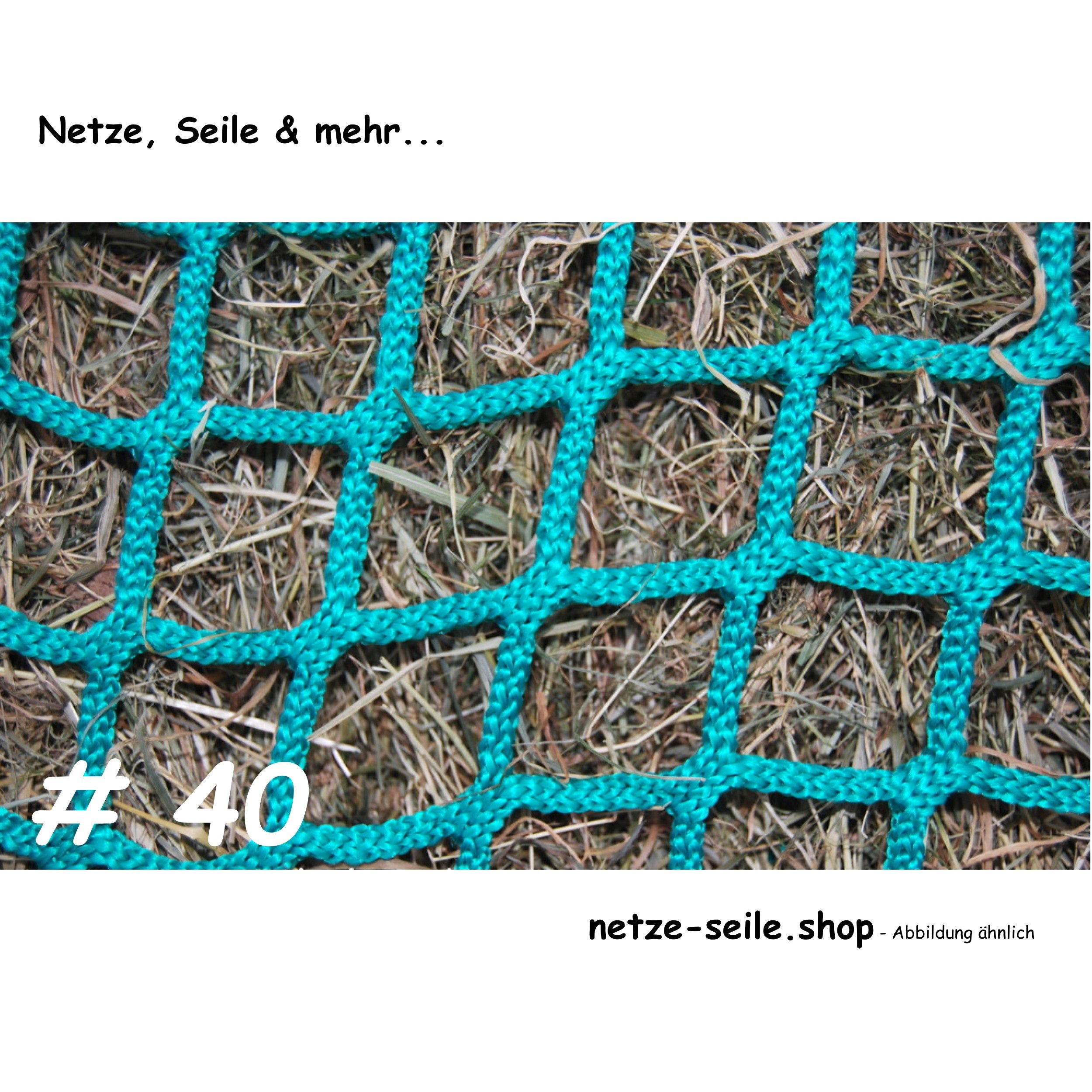 Flat PP net knotless # 40 mm mesh size Ø 4 mm yarn thickness