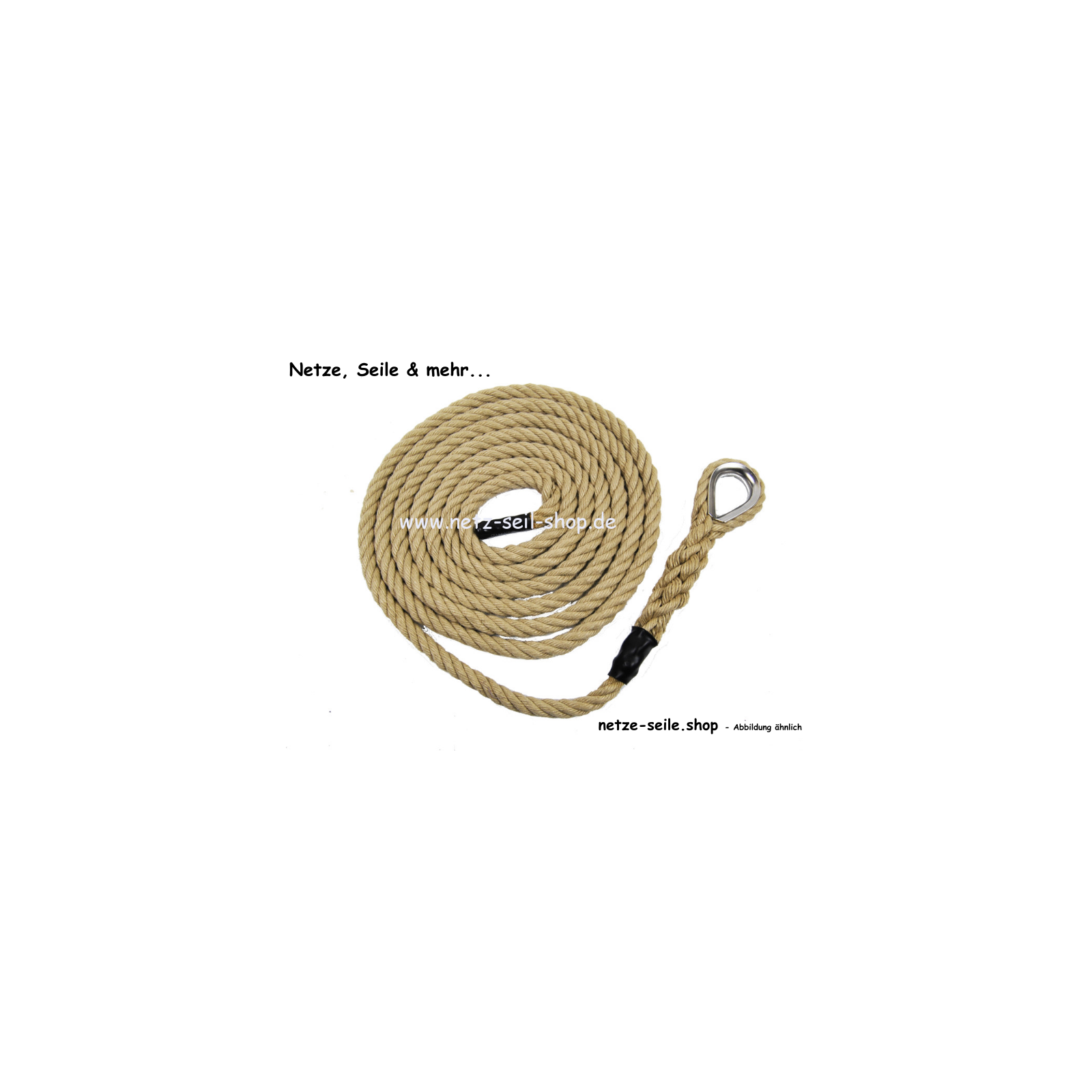 Cordage en fibres PP - couleur chanvre - Ø 14 mm