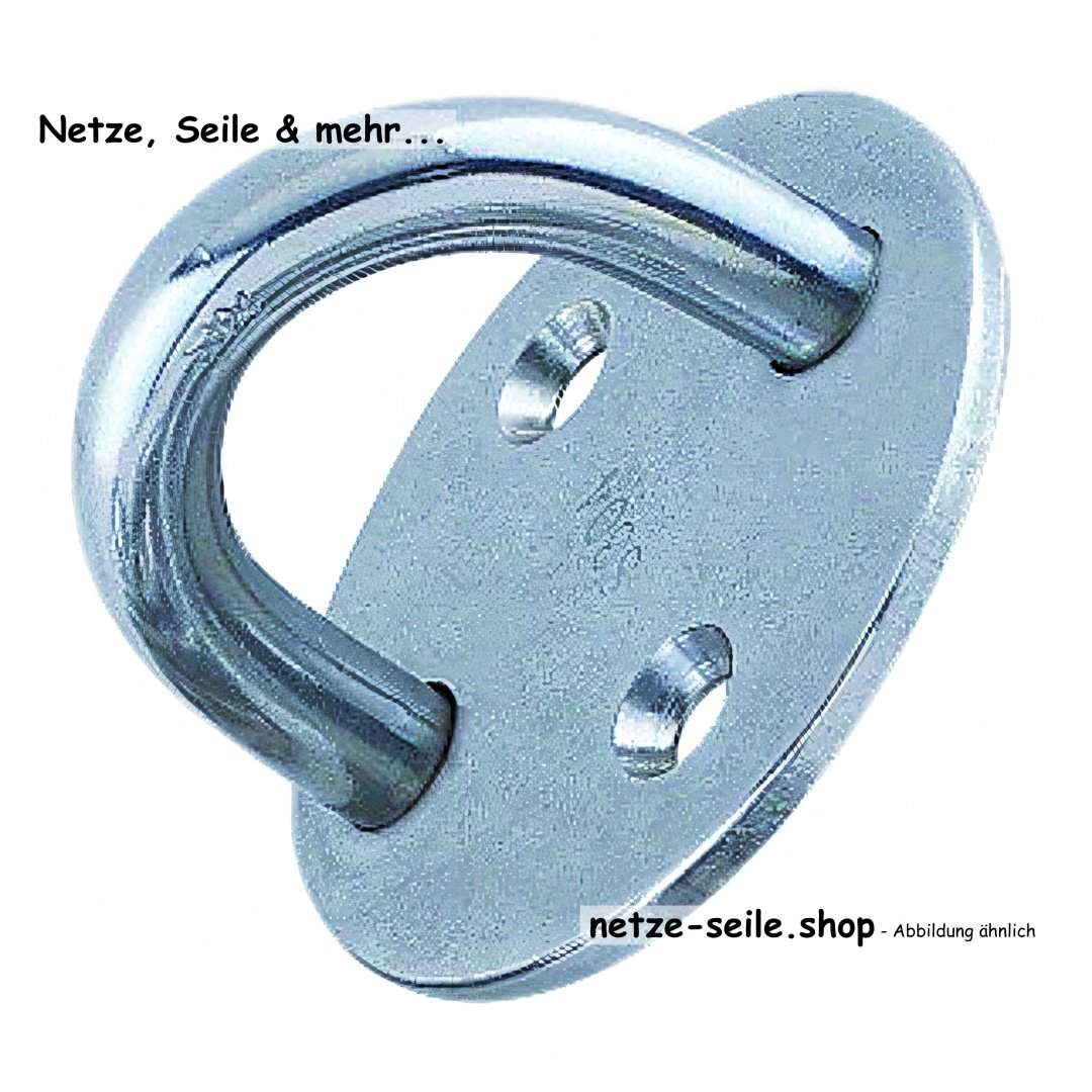 10 STCK / PCS. Round eye plate A4  50mm, bow 8x20mm