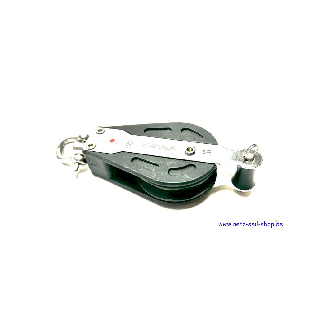 RATSCHBLOCK, 1 ROLLE, 6-10 MM MIT HUNDSFOTT DEMONTIERBAR