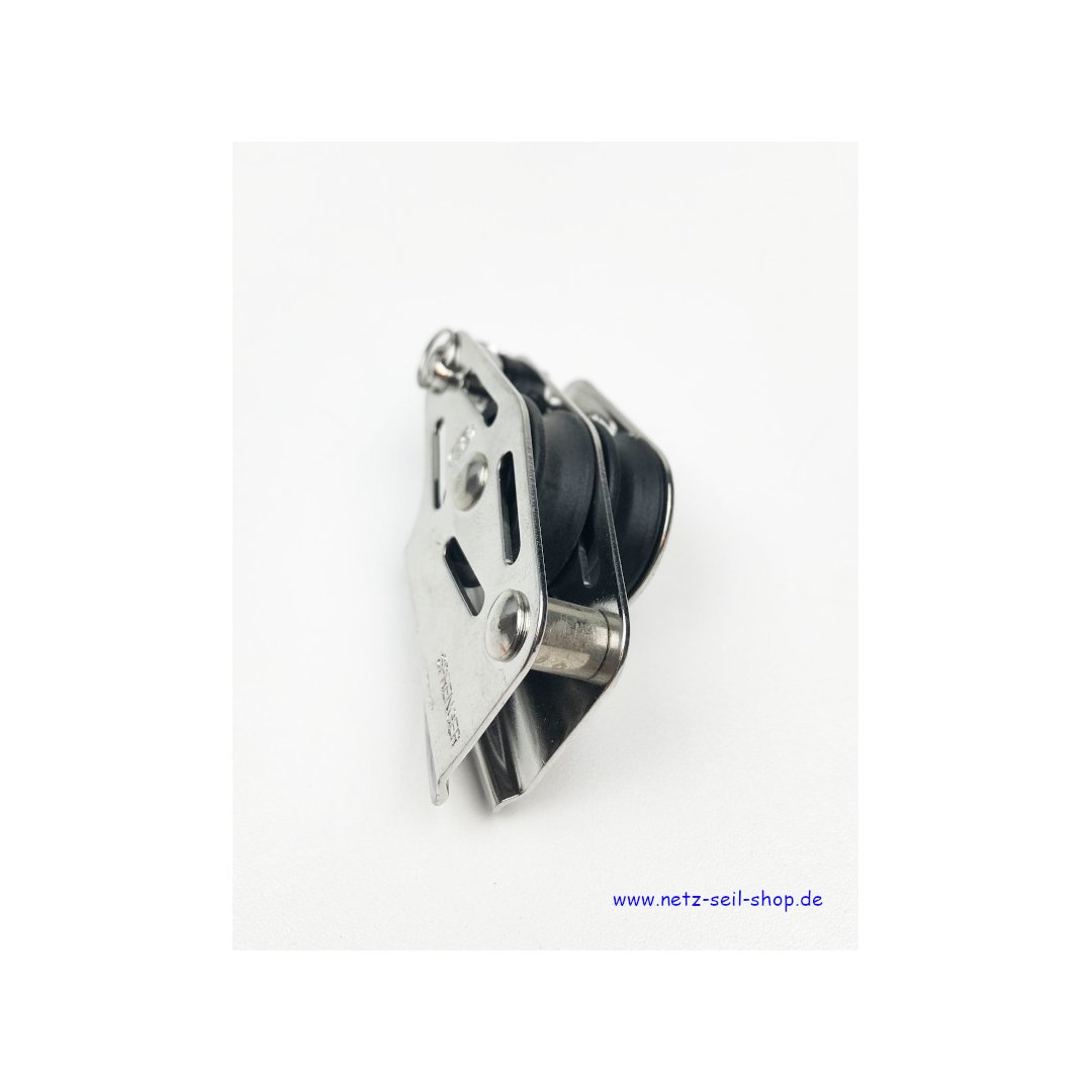 NIEDERHOLERBLOCK V-KLEMME 6 MM 2 ROLLEN, GLEITLAGER