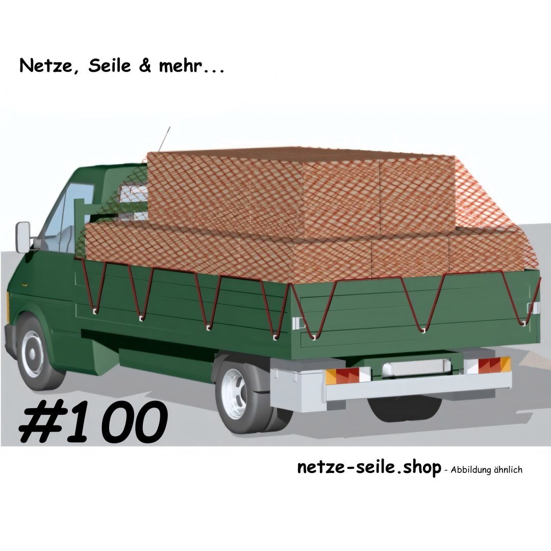 ladingzekering op maat - PP net knooploos # 100 mm maaswijdte Ø 5 mm garen dikte