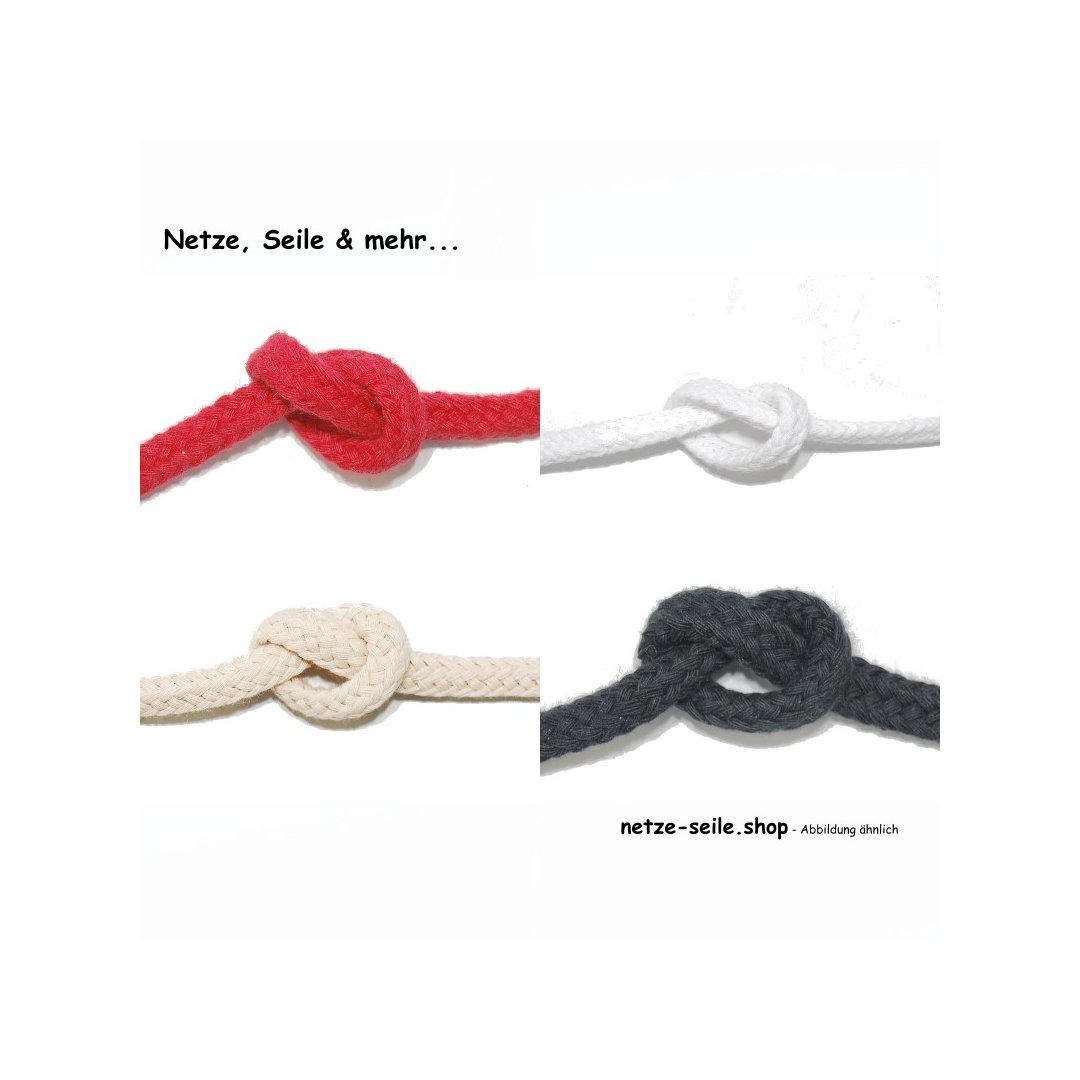 Cotton rope without core - Ø 10 mm - per meter - various colours -