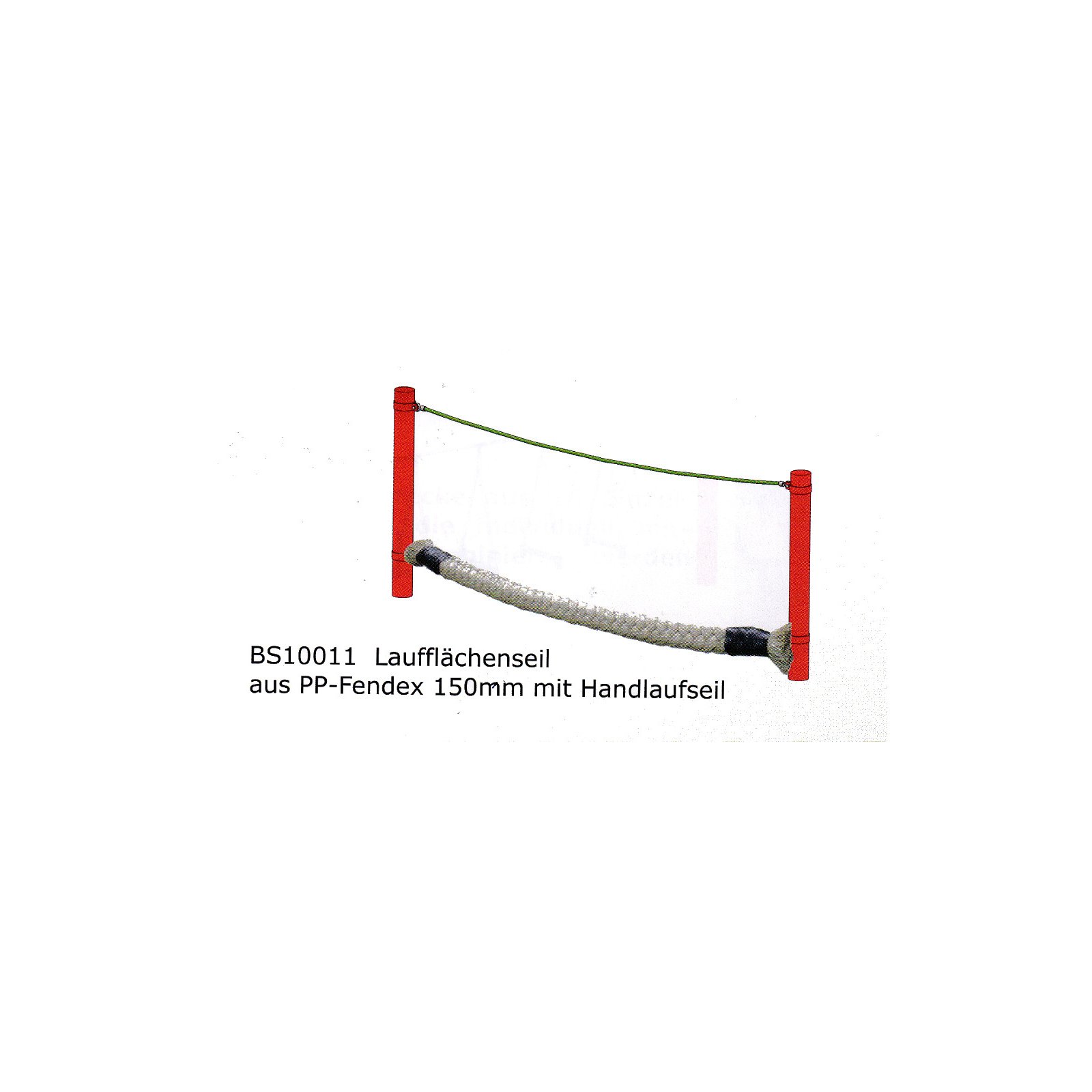 Câble de roulement en PP-Fendex Ø 140 mm , câble en acier à lintérieur