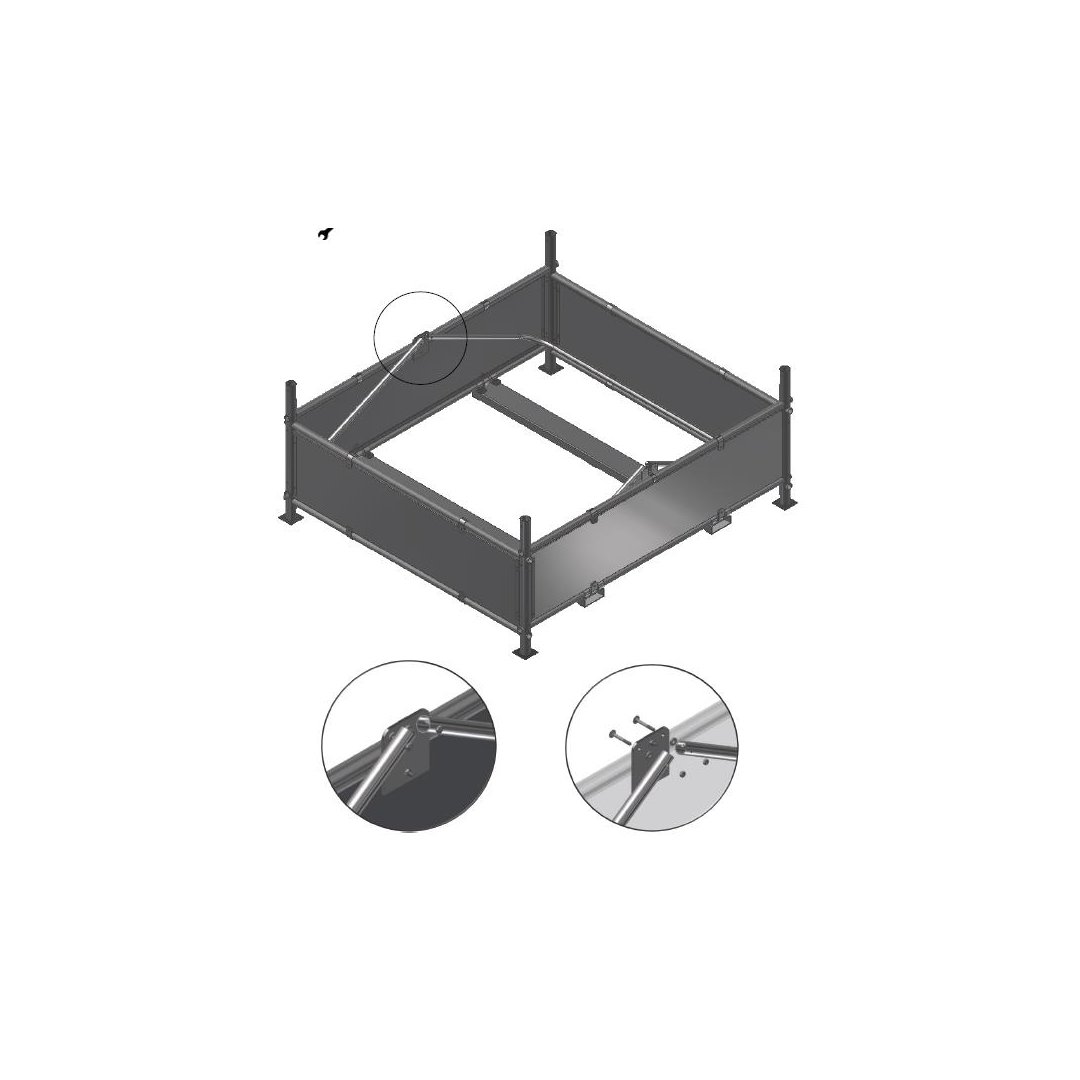 Hay rack "Ammerland" complete set with pat. net hoop without hay net