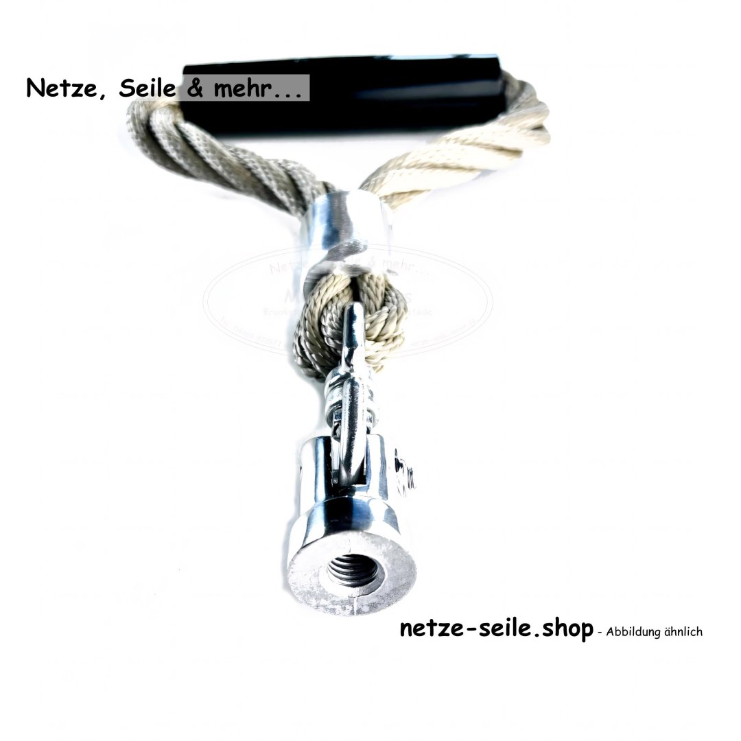 Solid Ø 16 mm Hercules rope handle with T-connector