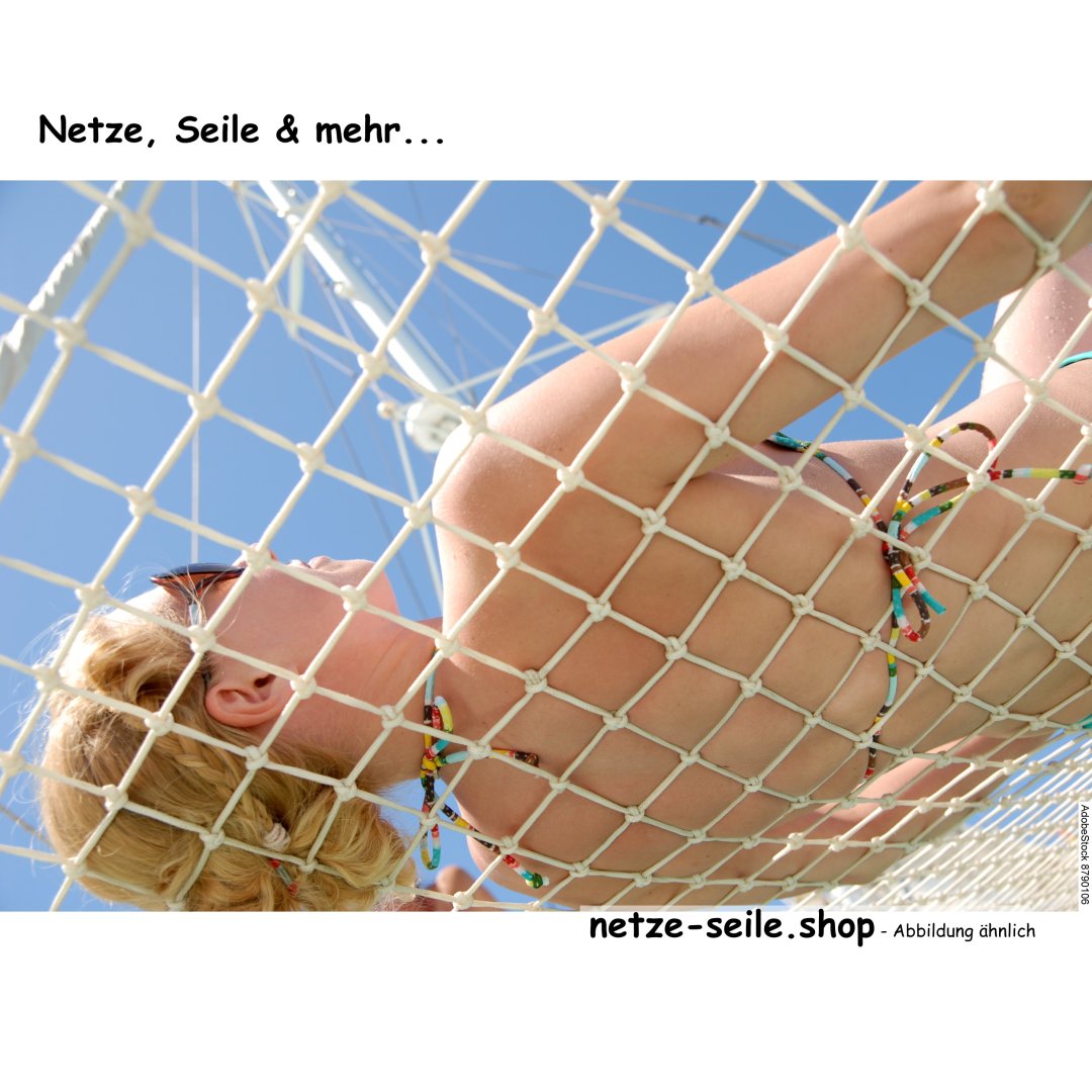 Lying net Reading net PA net - knotted- # 45 mm mesh size Ø 4 mm yarn thickness, colour white