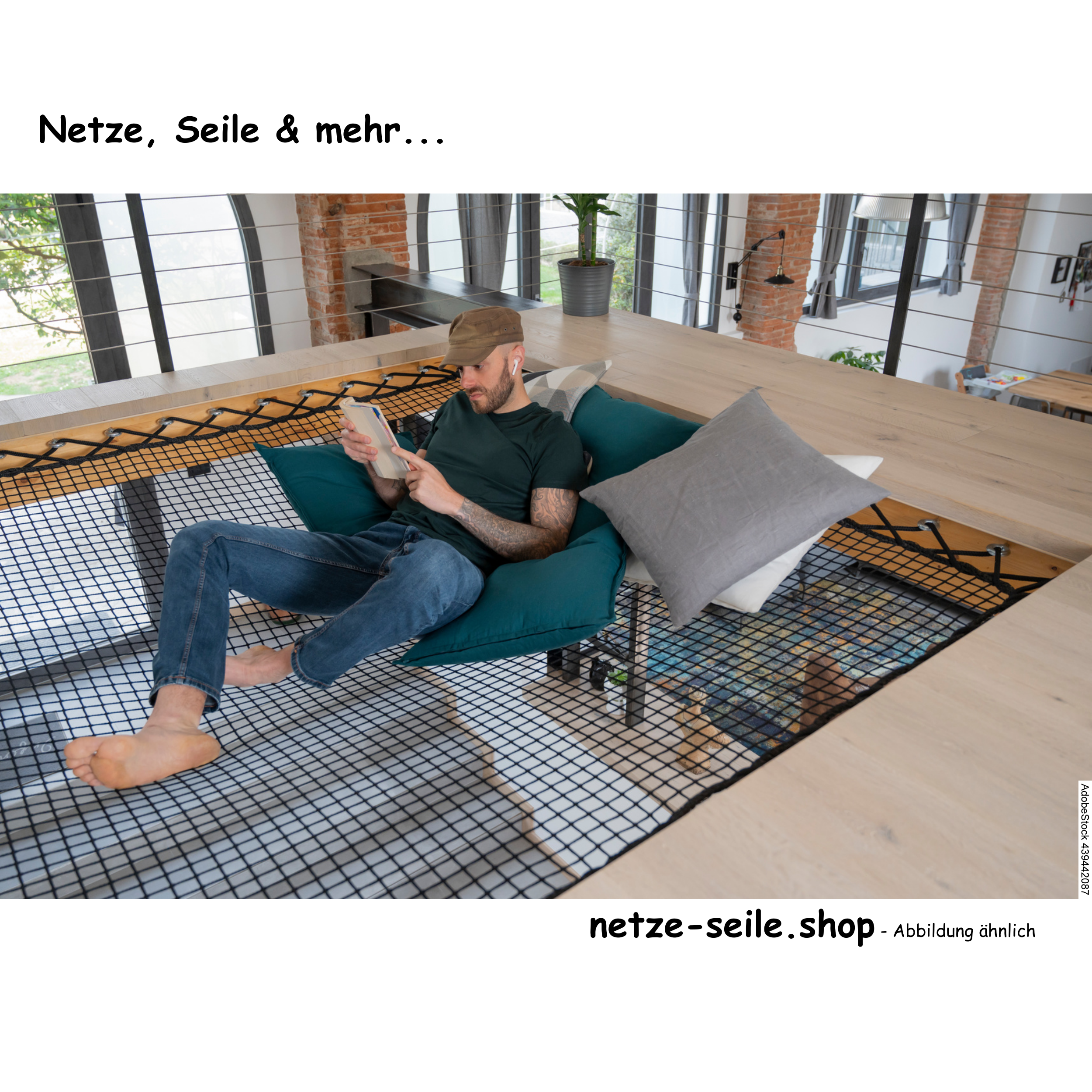 filet d’habitation filet PP #45 sans nœuds triangle rectangle