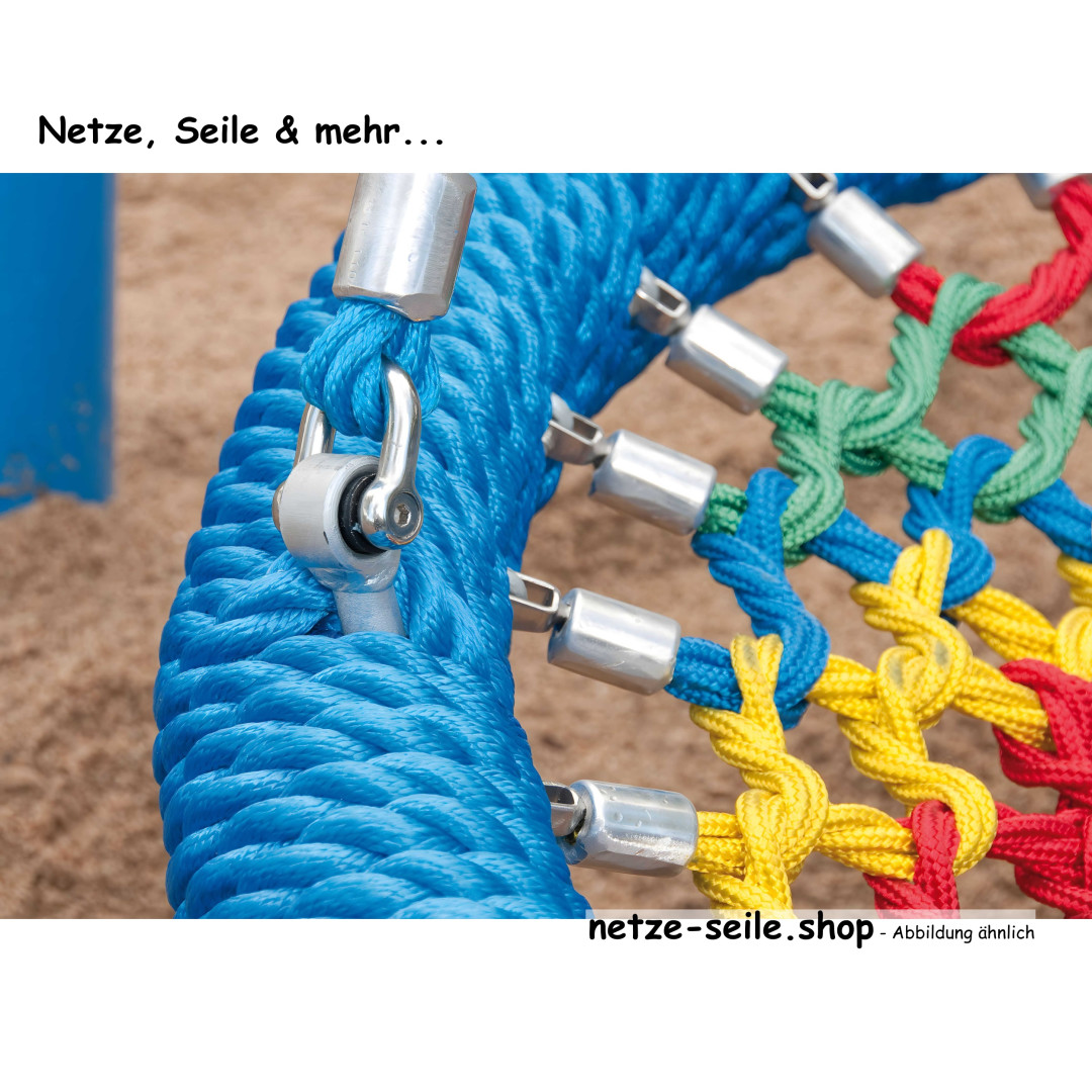 Nest schommel Musnest  Ø 100 cm  * Ring  Paars * Net Groen * Touw Geel