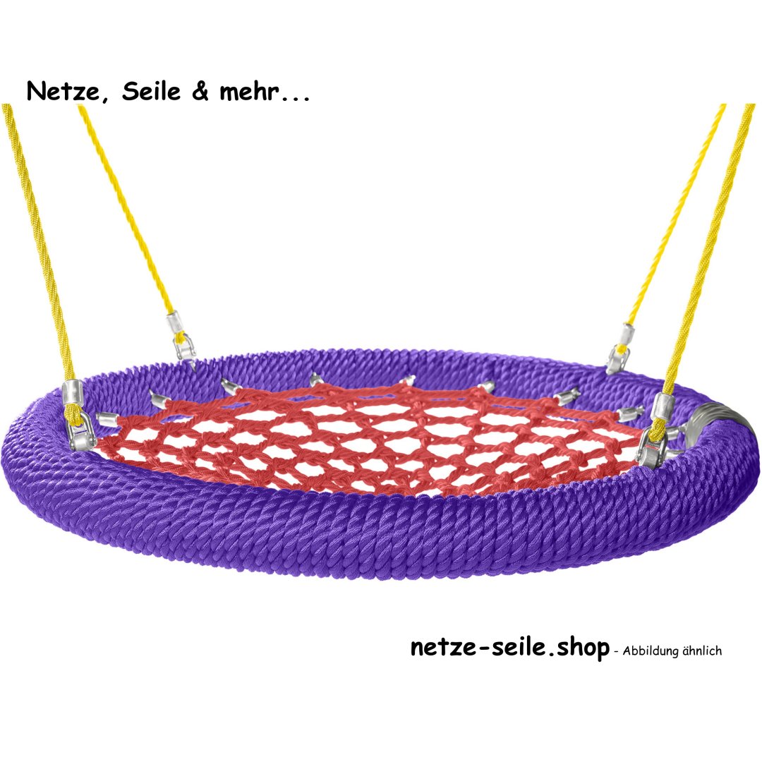 Nest swing Sparrows Nest Ø 100 cm  * Ring Purple * Net Red * Rope Yellow