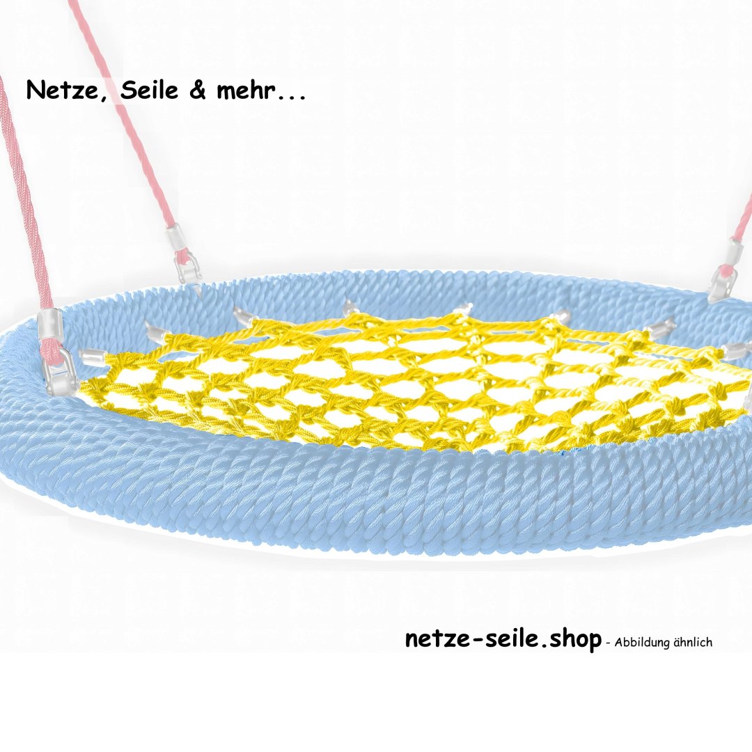 Nest swing chicks nest Ø 120 cm * Ring Blue * Net Yellow * Rope Green