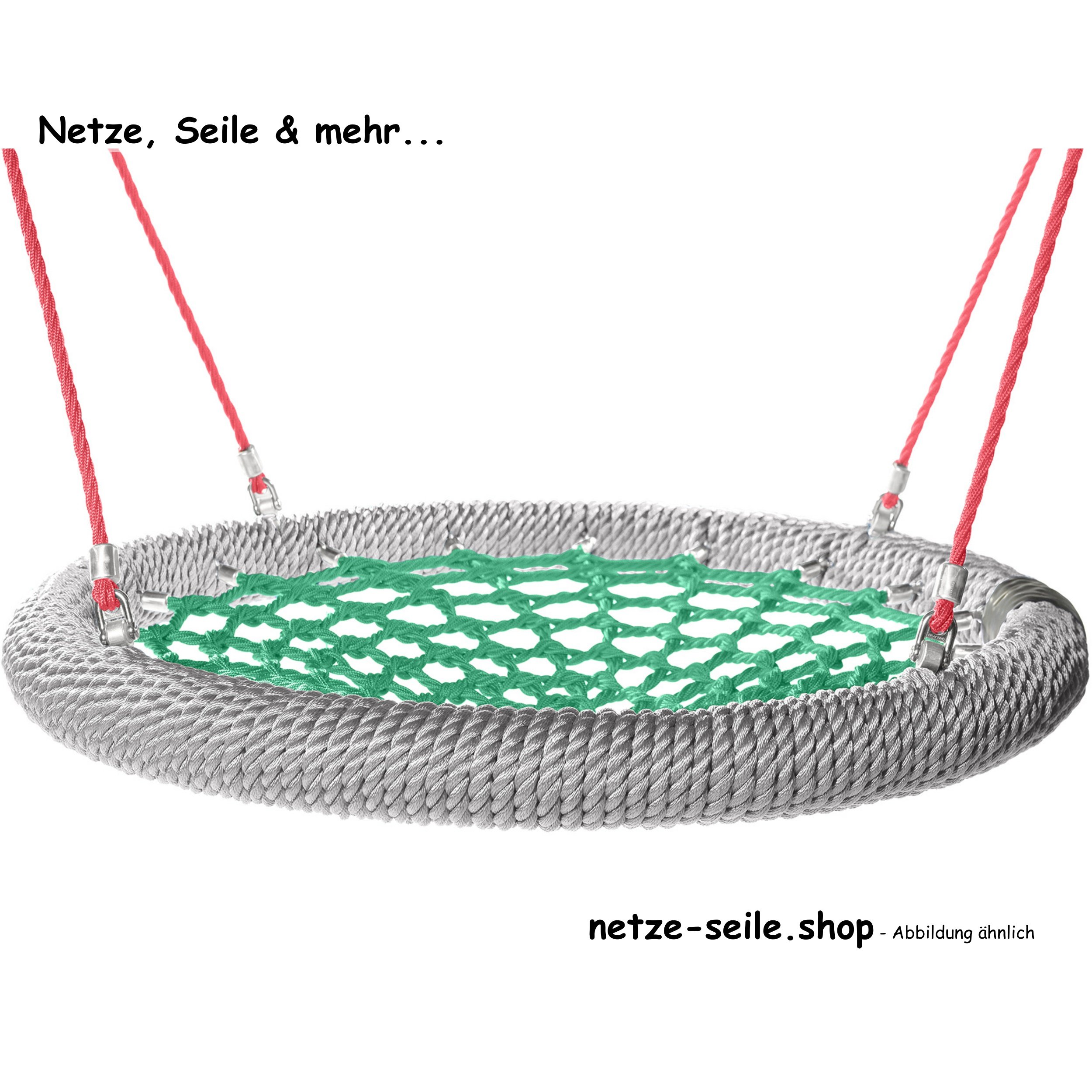 Nest swing chicks nest Ø 120 cm * Ring Silver * Net Green * Rope Red