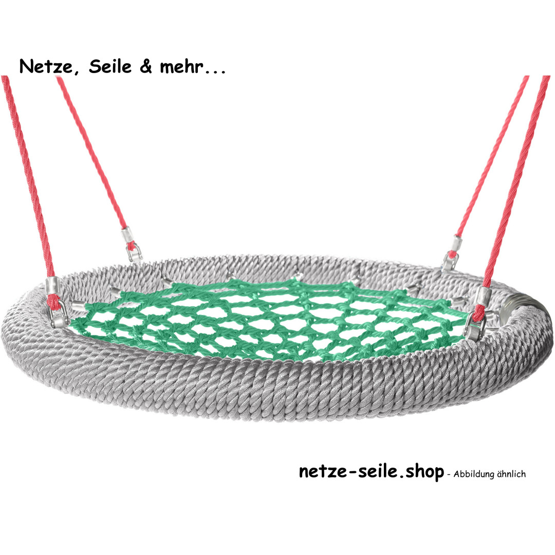 Nest swing chicks nest Ø 120 cm * Ring Silver * Net Green * Rope Red