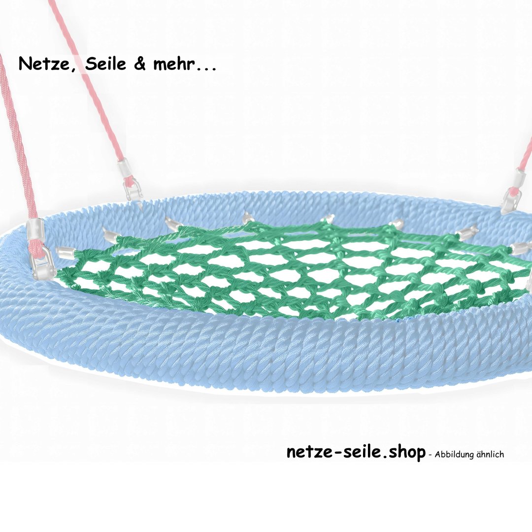 Nest swing chicks nest Ø 120 cm * Ring Silver * Net Green * Rope Red