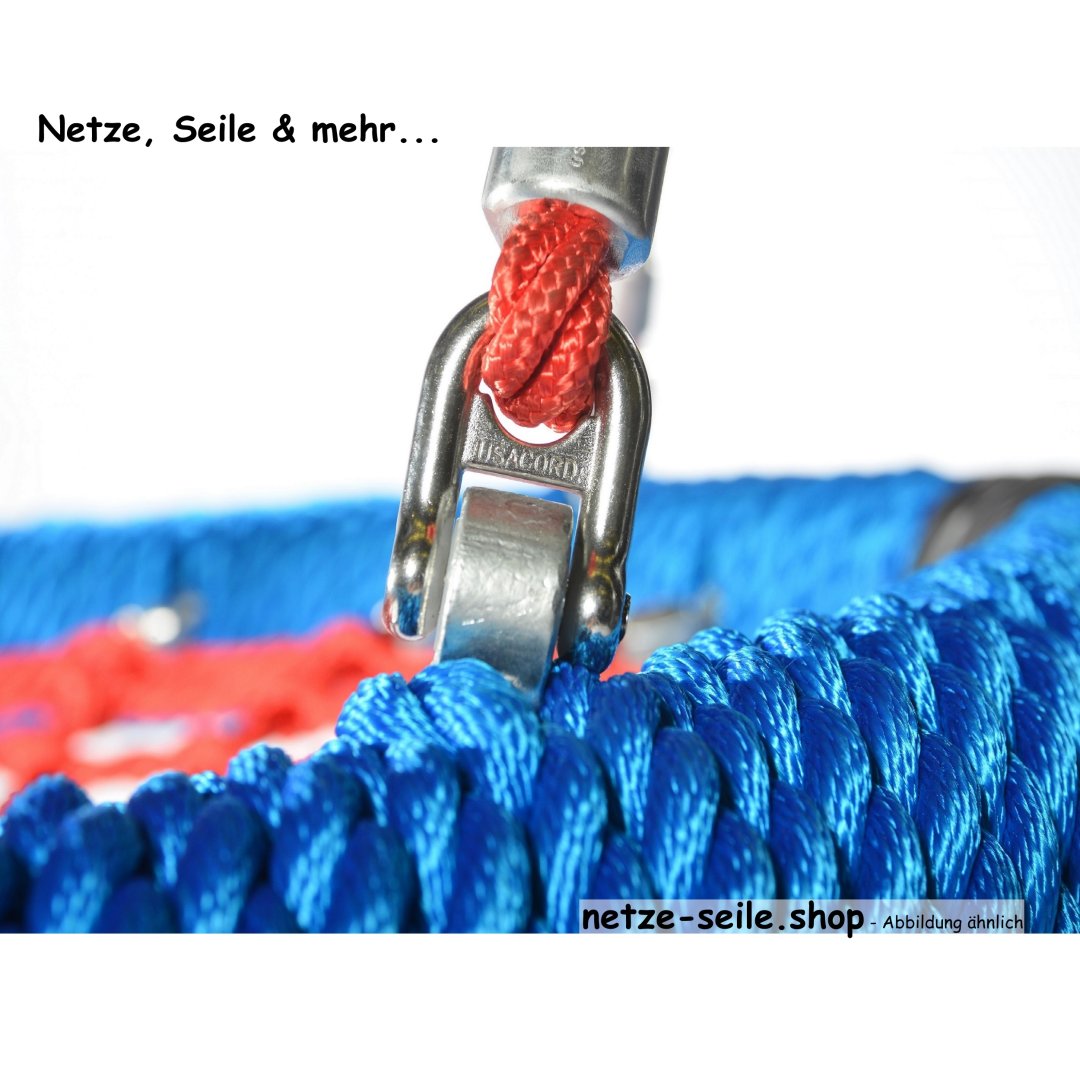 Nest swing Storks nest Ø 120 cm * Ring Blue * Net Silver * Rope Black