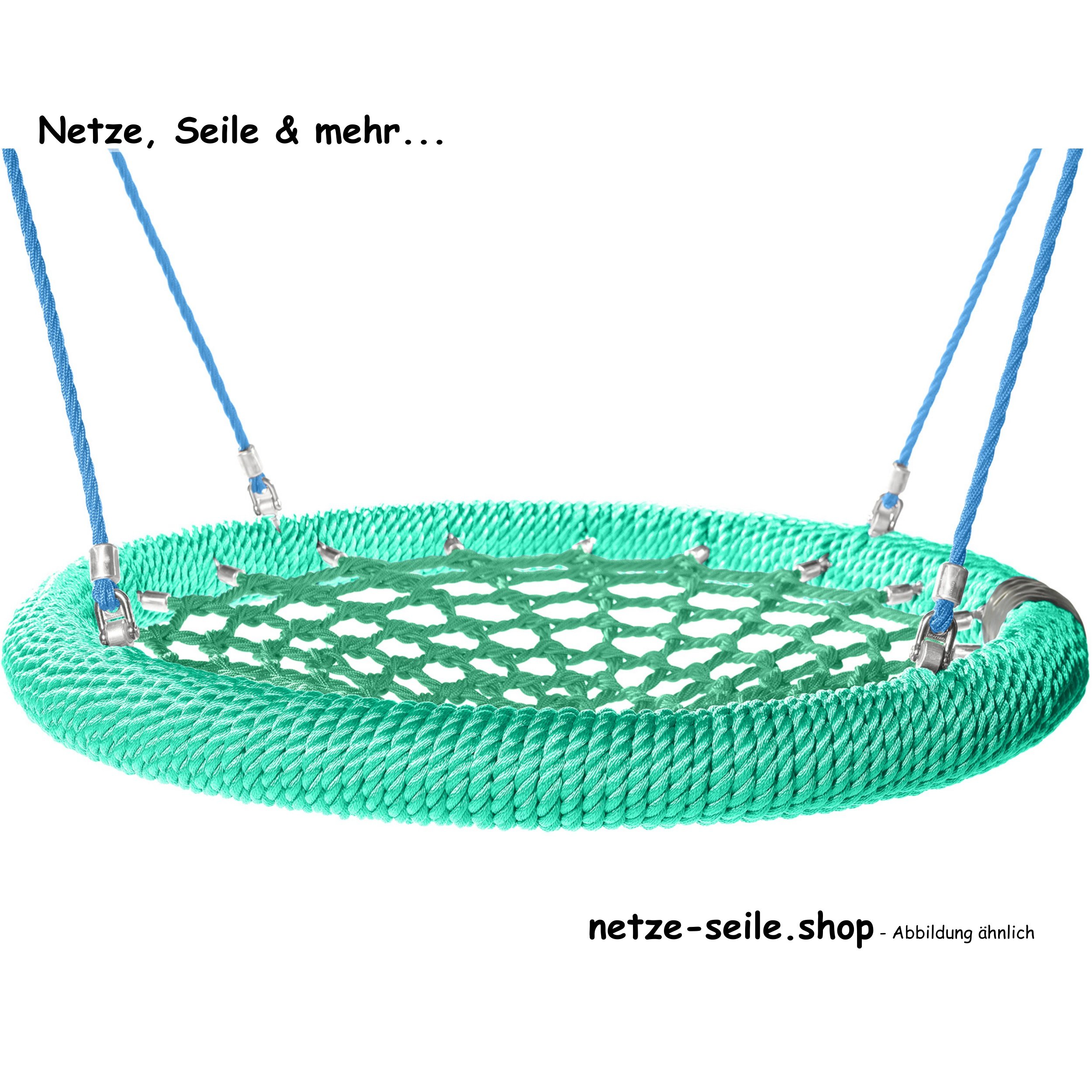 Nest swing Storks nest Ø 120 cm * Ring Green * Net Green * Rope Blue