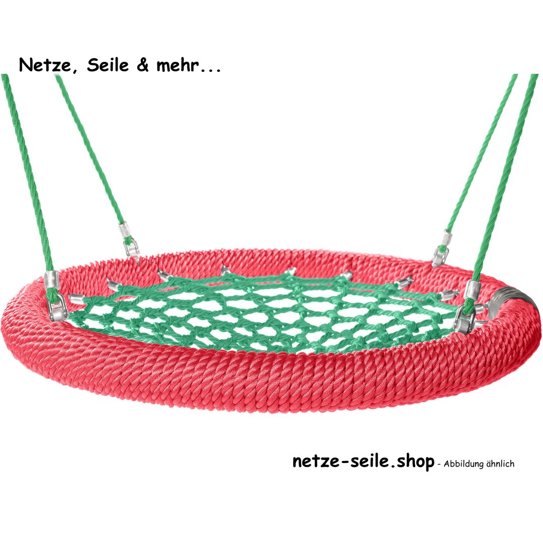 Nest swing Storks nest Ø 120 cm * Ring Red * Net Green * Rope Green
