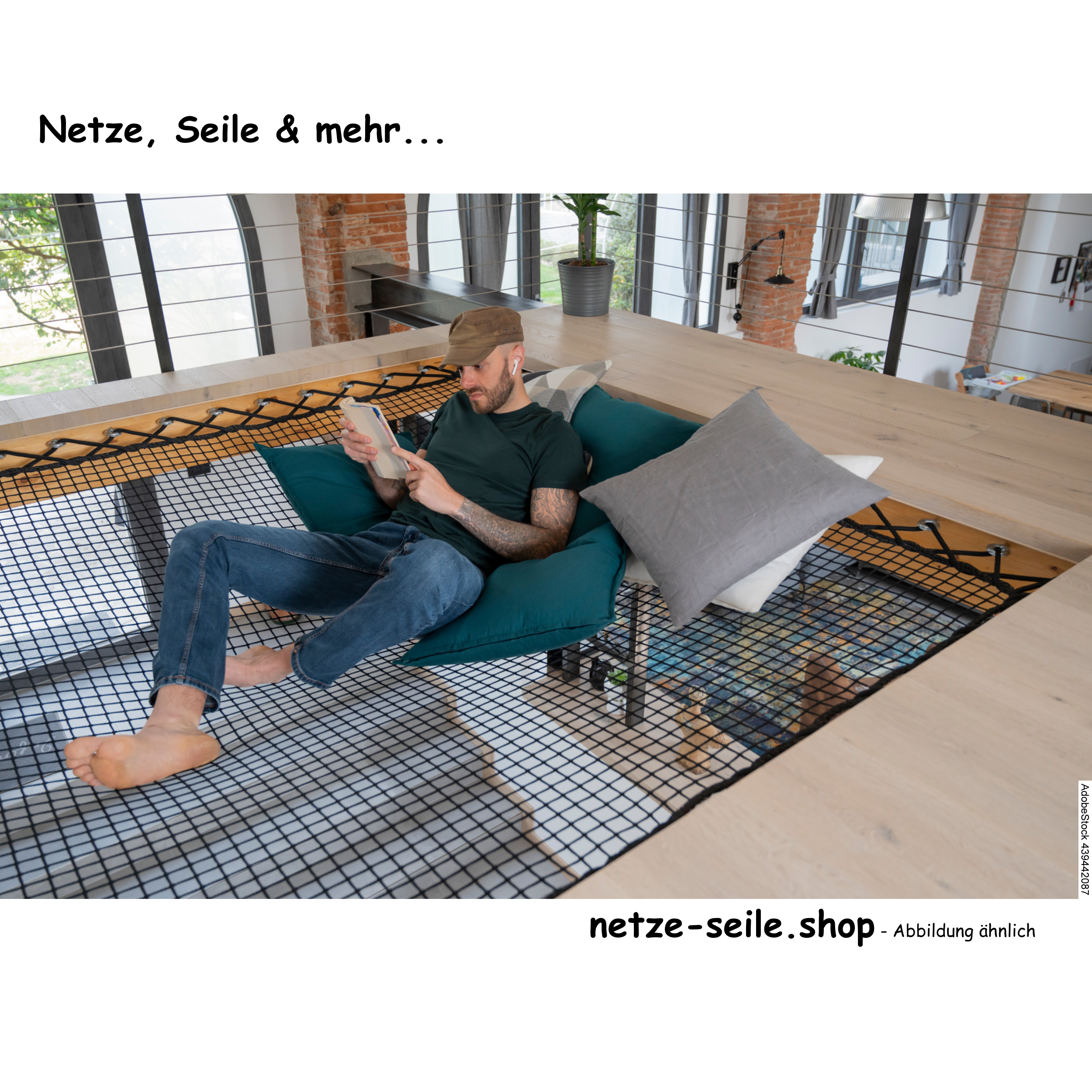 Hammock floor net * PP net * #30 knotless rectangle