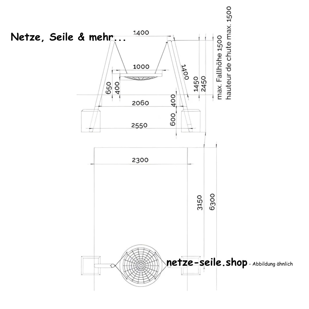 Balançoire nid Nid de moineau Ø 100 cm