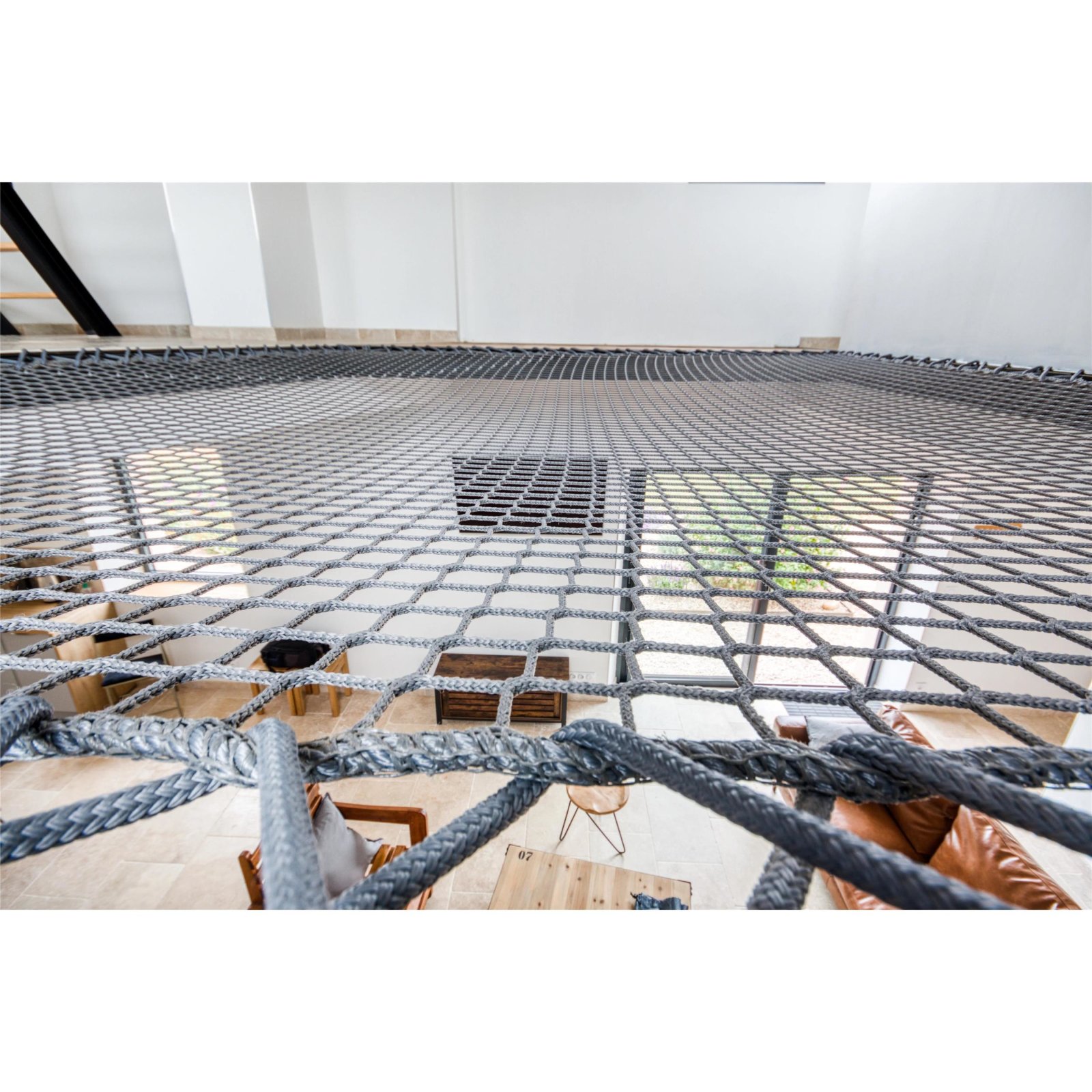 PES-Netz knotenlos Ø 4,5mm Garn, #30mm Maschenweite, Grösse 0,70 x 1,80m, weiss